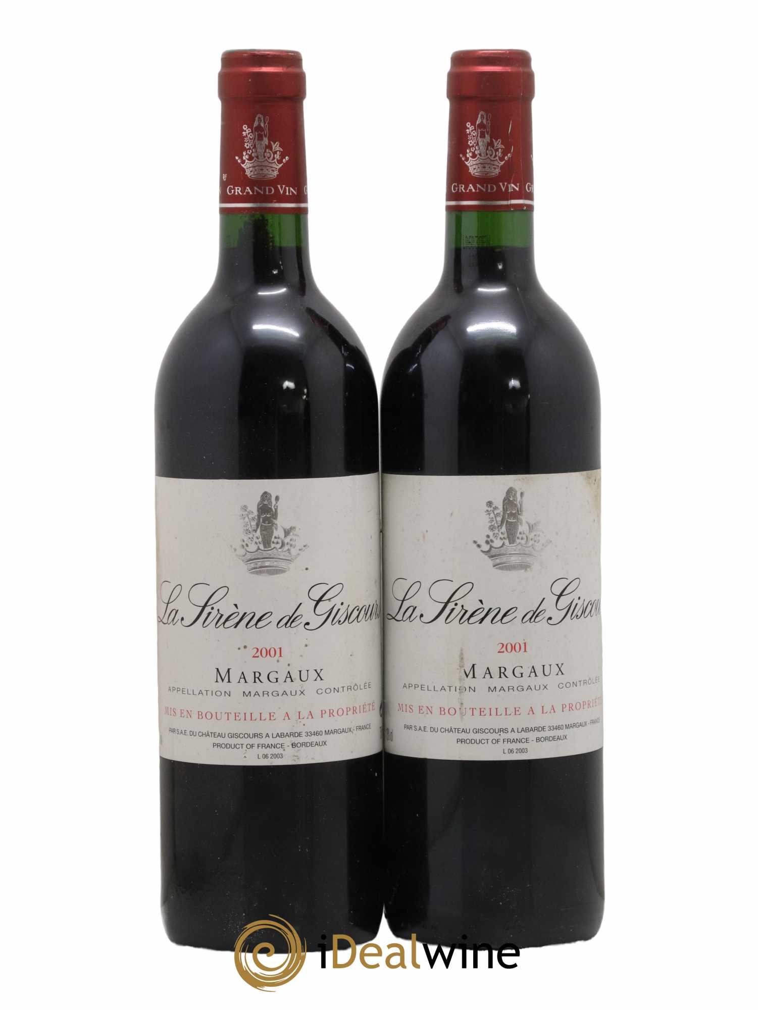 La Sirène de Giscours 2001 - Lot de 2 bouteilles - 0