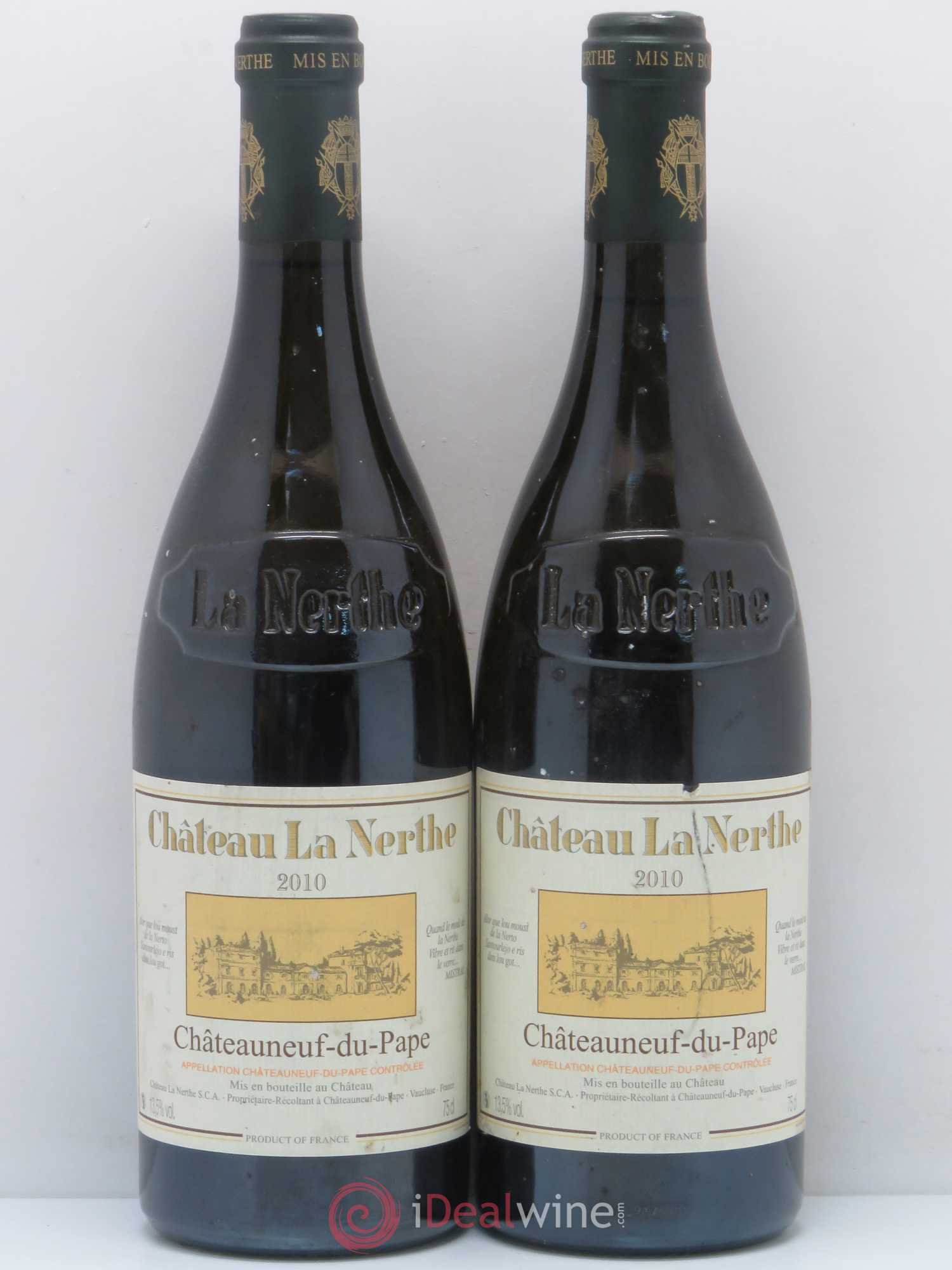 Châteauneuf-du-Pape Château la Nerthe Famille Richard 2010 - Lot de 2 bouteilles - 0