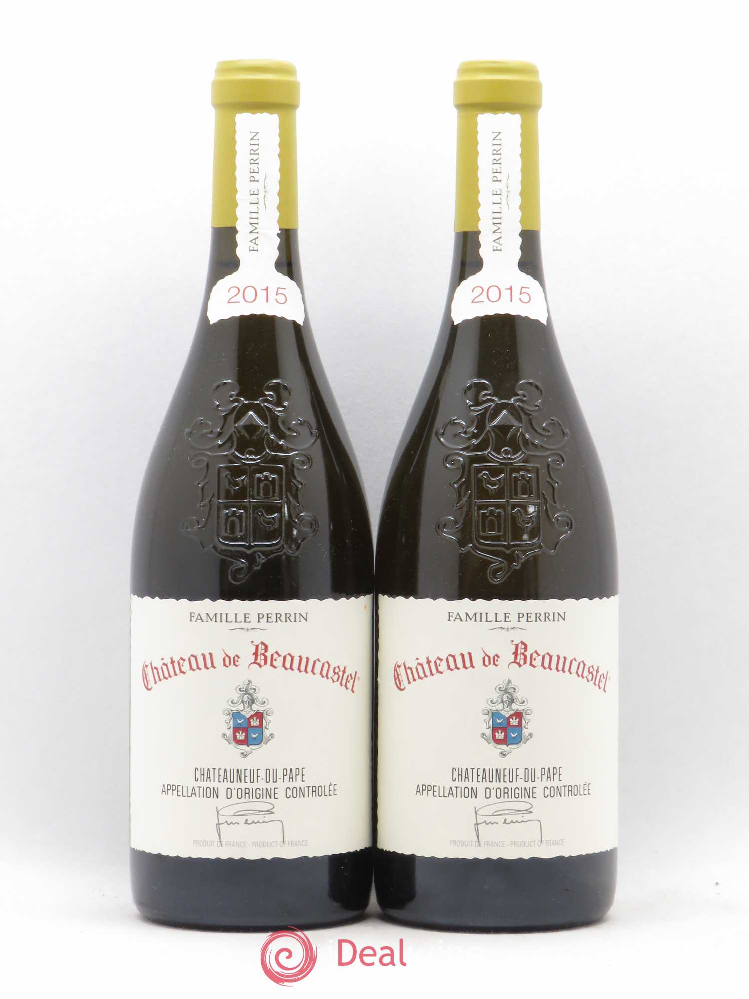 Châteauneuf-du-Pape Château de Beaucastel Famille Perrin 2015 - Lot de 2 bouteilles - 0