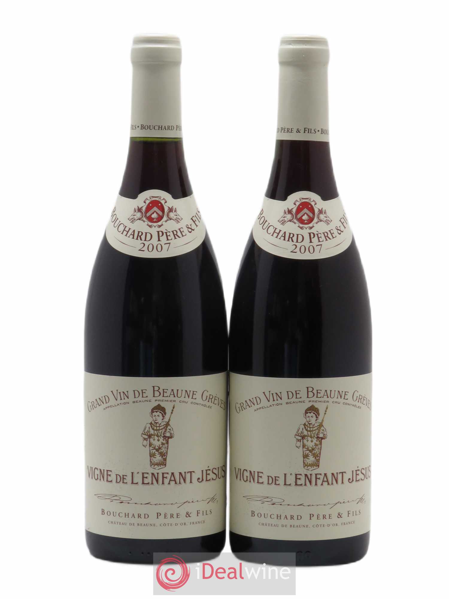 Beaune 1er Cru Grèves - Vigne de l'Enfant Jésus Bouchard Père & Fils 2007 - Lot de 2 bouteilles - 0