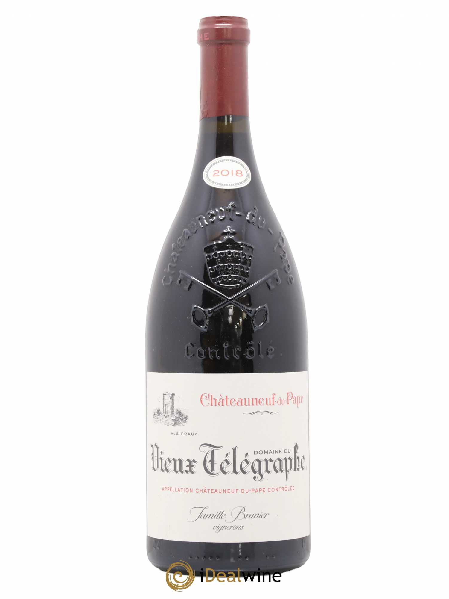 Châteauneuf-du-Pape Vieux Télégraphe (Domaine du) Vignobles Brunier 2018 - Lot de 1 magnum - 0