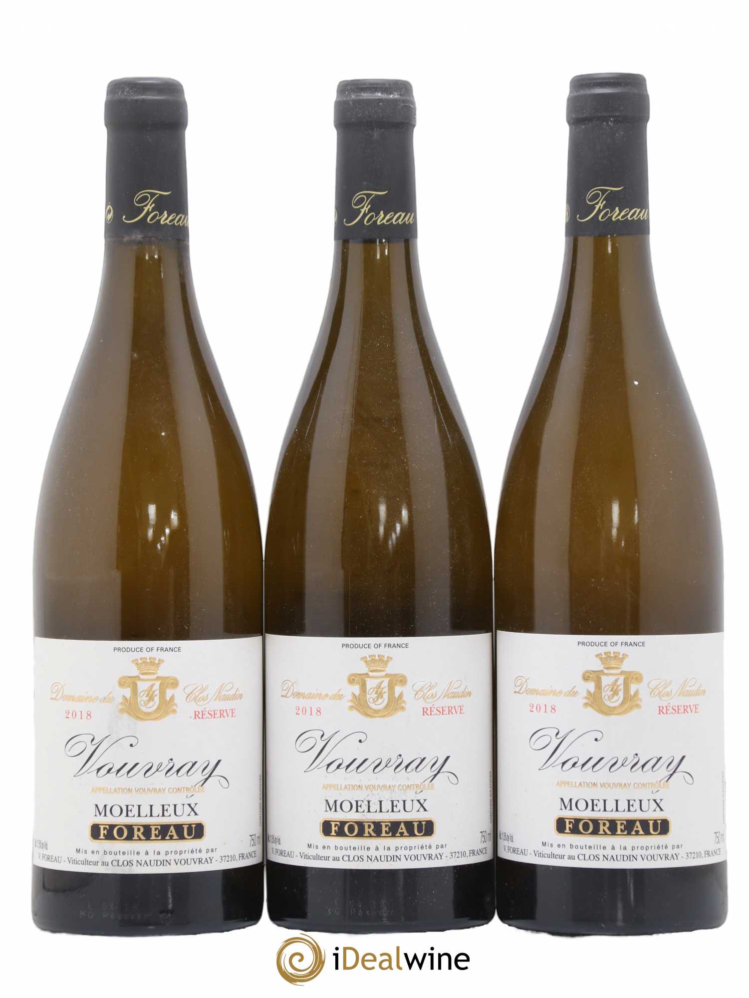 Vouvray Moelleux Réserve Clos Naudin - Philippe Foreau 2018 - Lotto di 3 bottiglie - 0