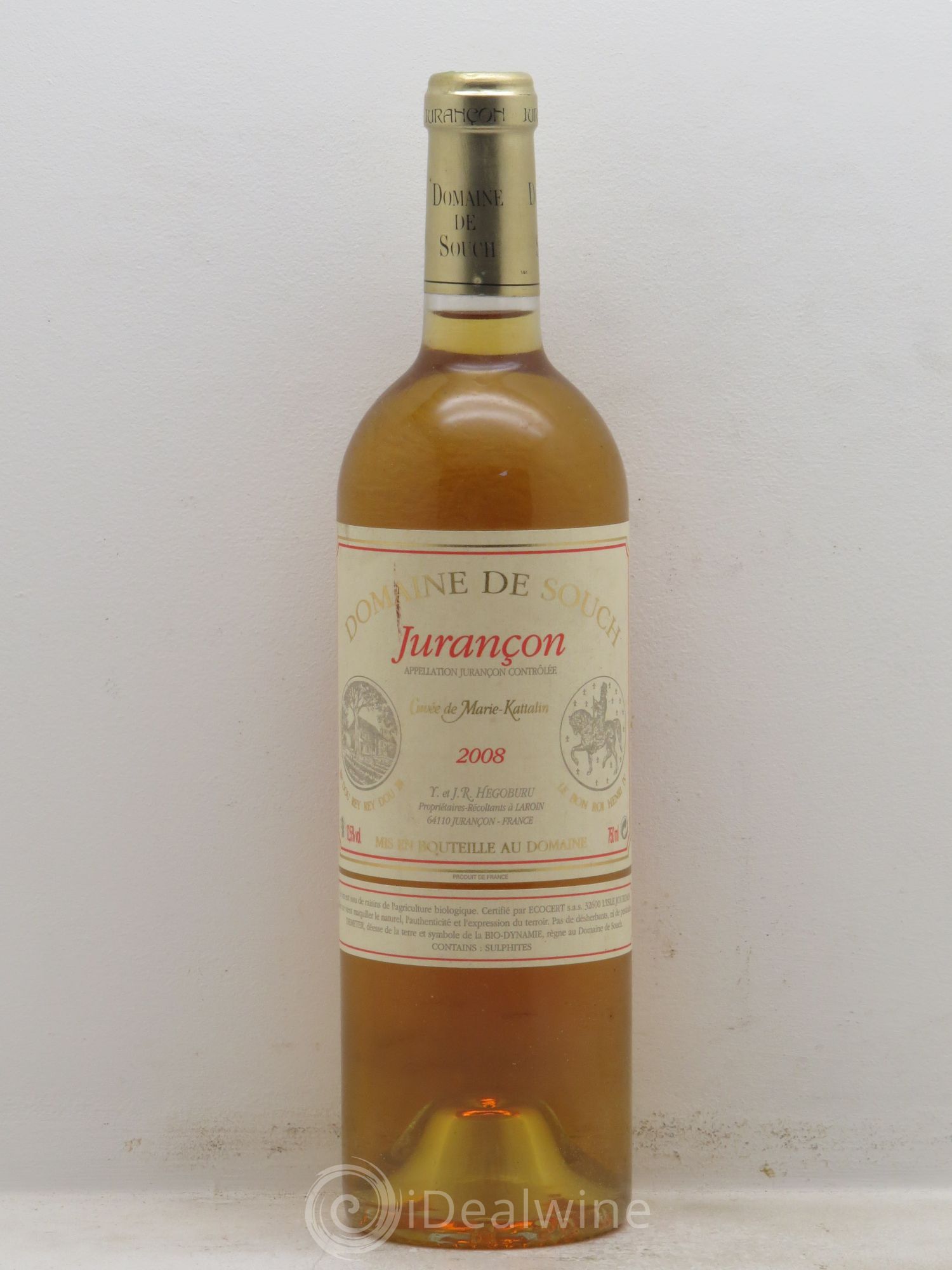 Jurançon Marie Kattalyn Souch (Domaine de) 2008 - Lotto di 1 bottiglia - 0