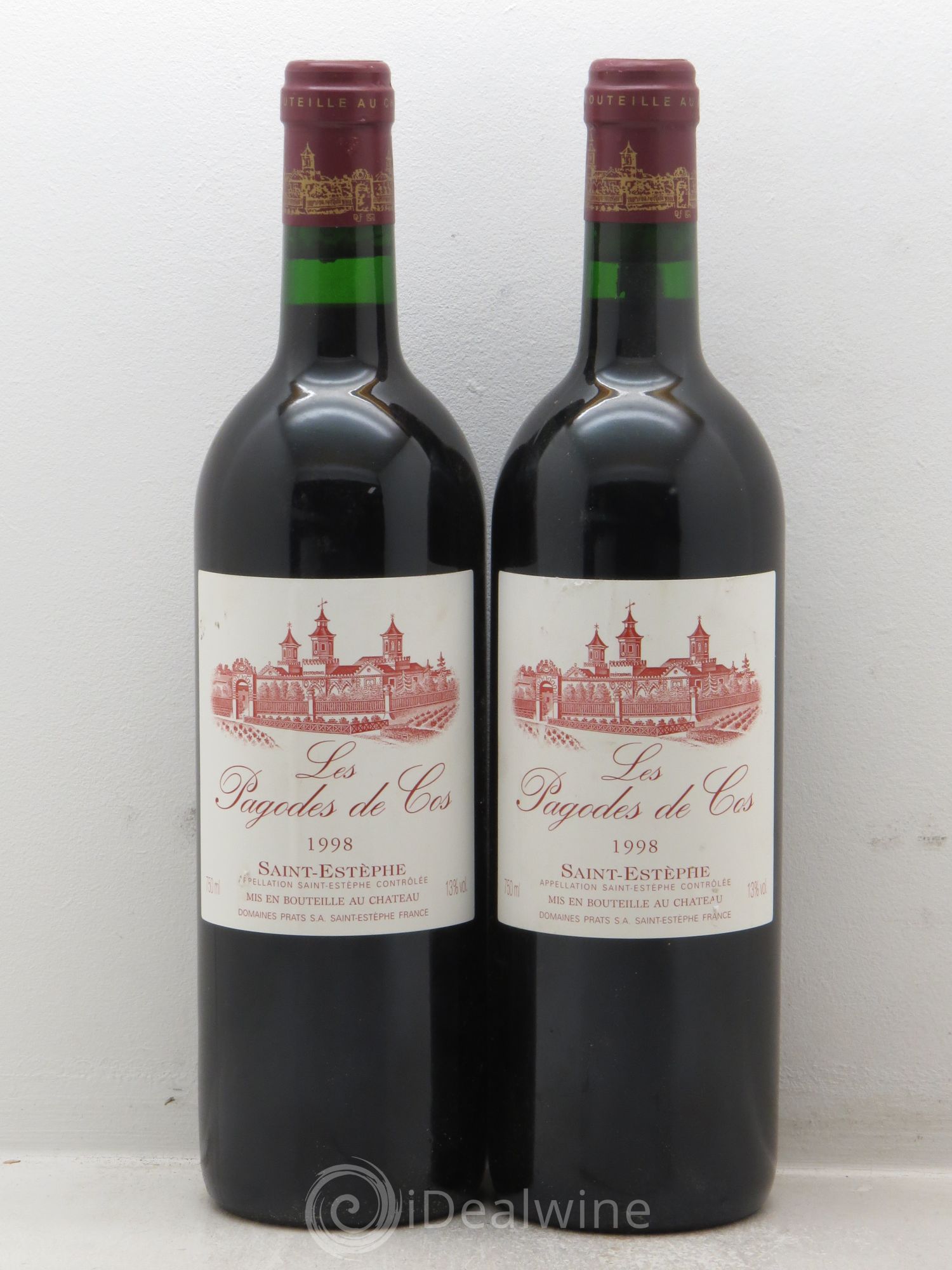 Les Pagodes de Cos Second Vin 1998 - Lot de 2 bouteilles - 0