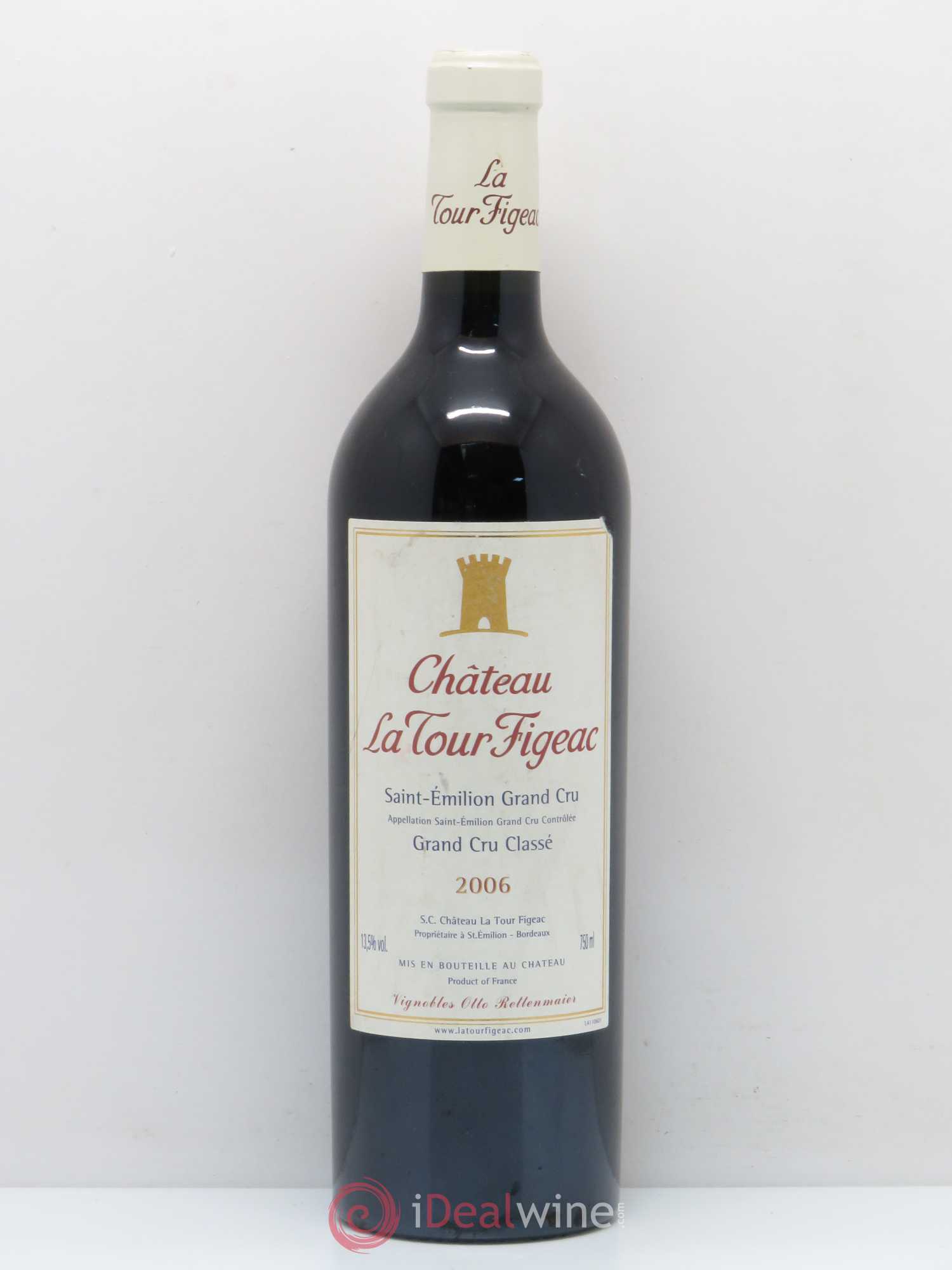 Château la Tour Figeac Grand Cru Classé 2006 - Lot de 1 bouteille - 0