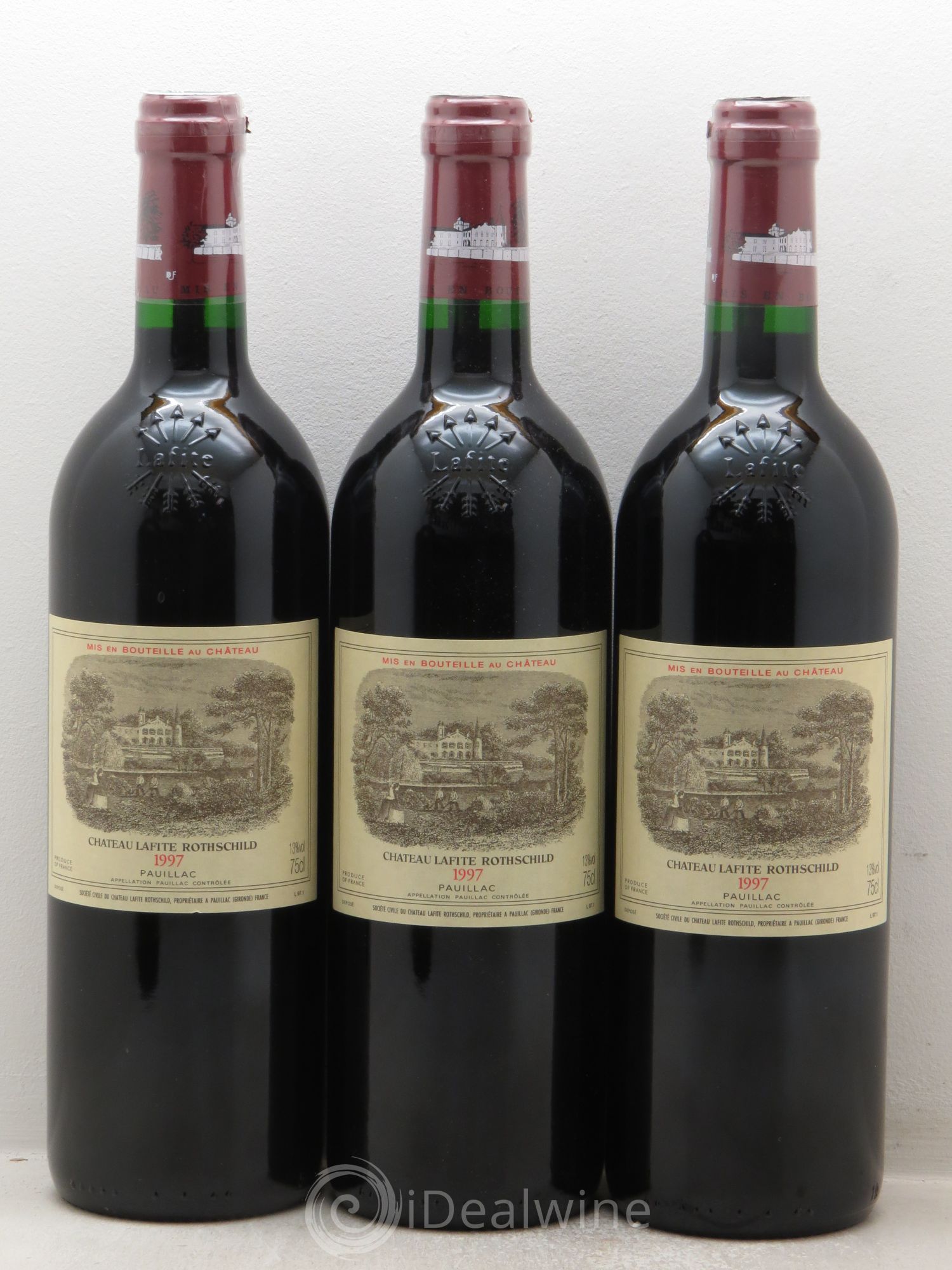Château Lafite Rothschild 1er Grand Cru Classé 1997 - Lot de 3 bouteilles - 0