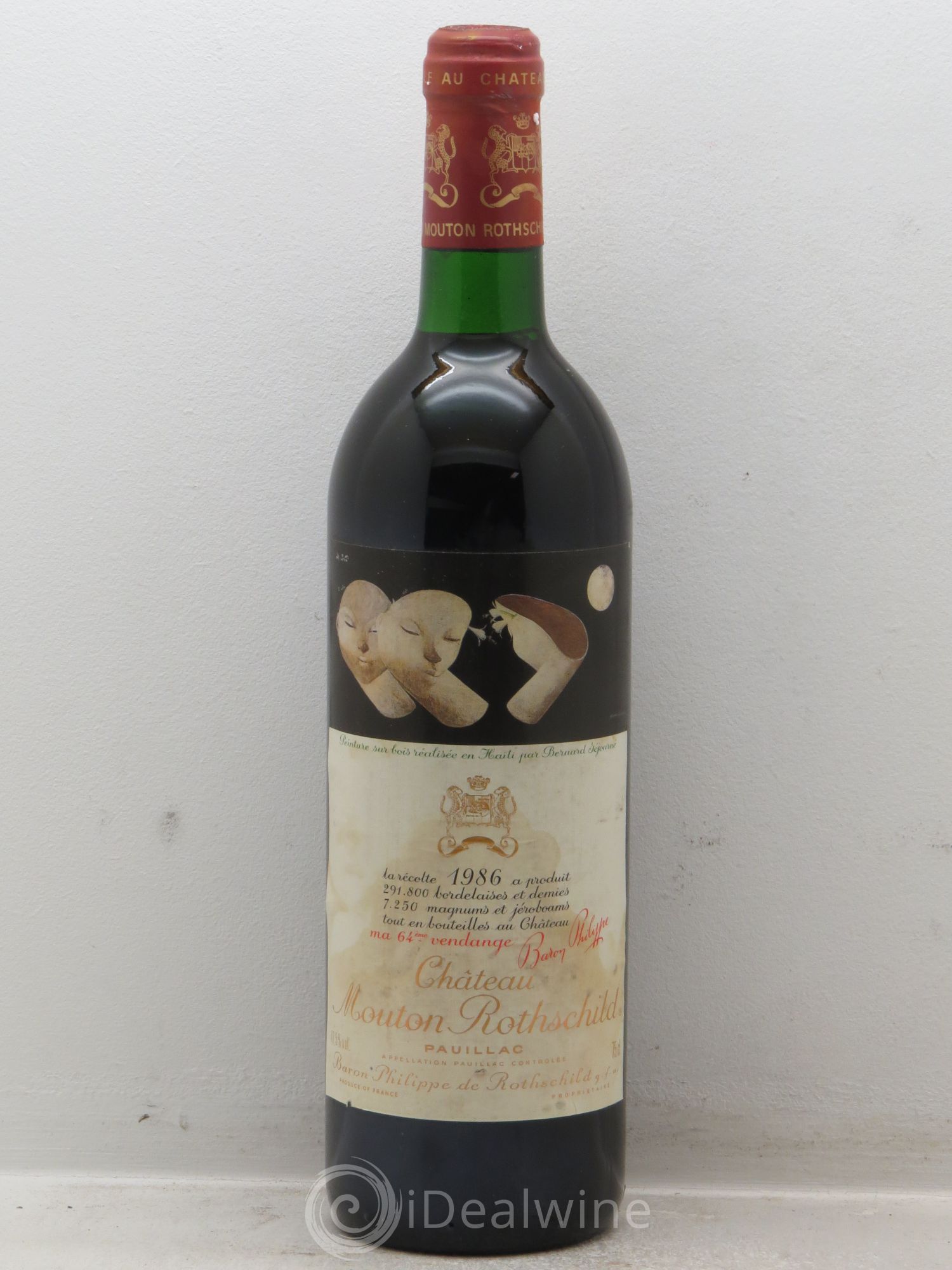 Château Mouton Rothschild 1er Grand Cru Classé 1986 - Lot de 1 bouteille - 0