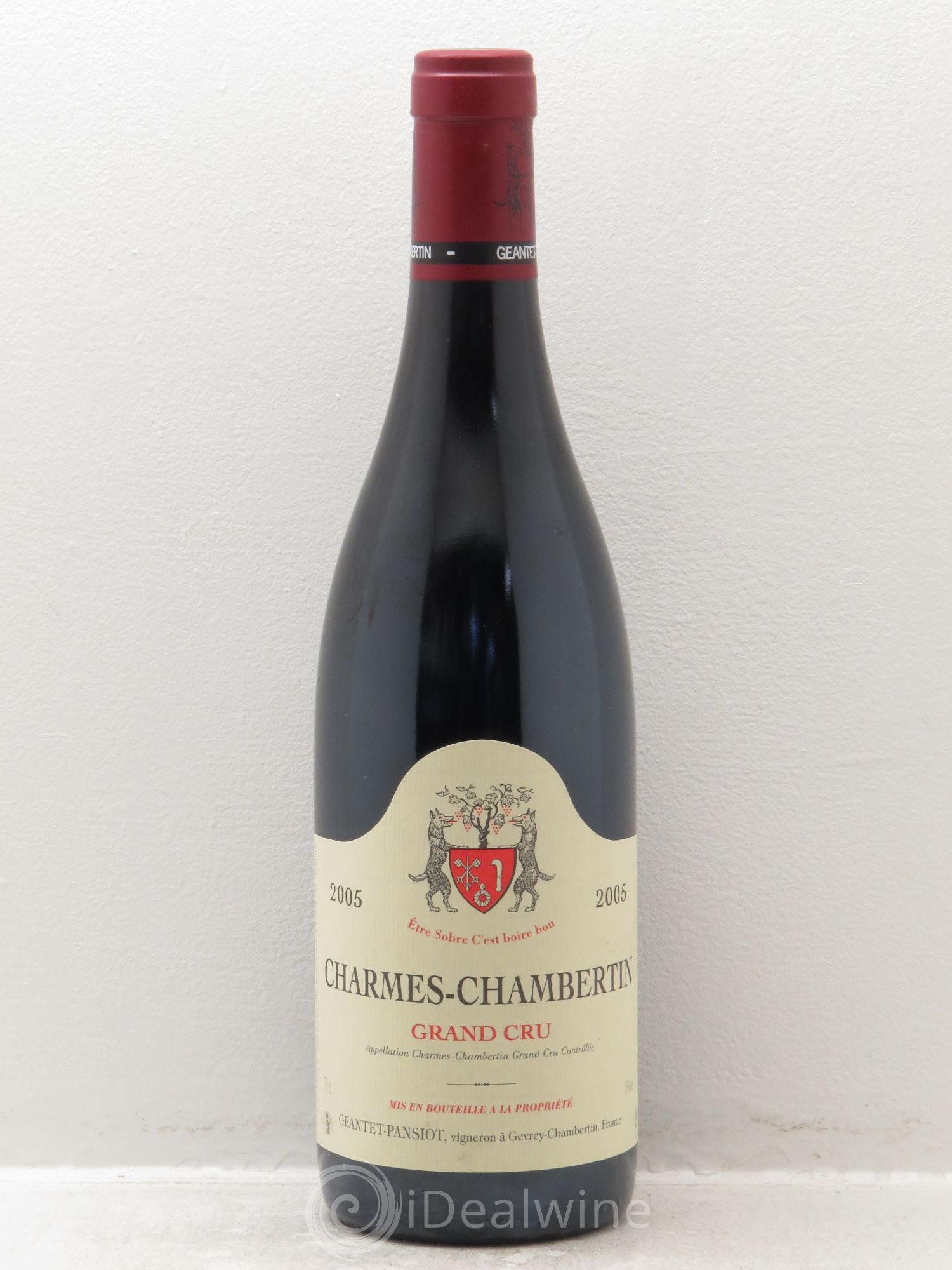 Charmes-Chambertin Grand Cru Geantet-Pansiot 2005 - Lot de 1 bouteille - 0