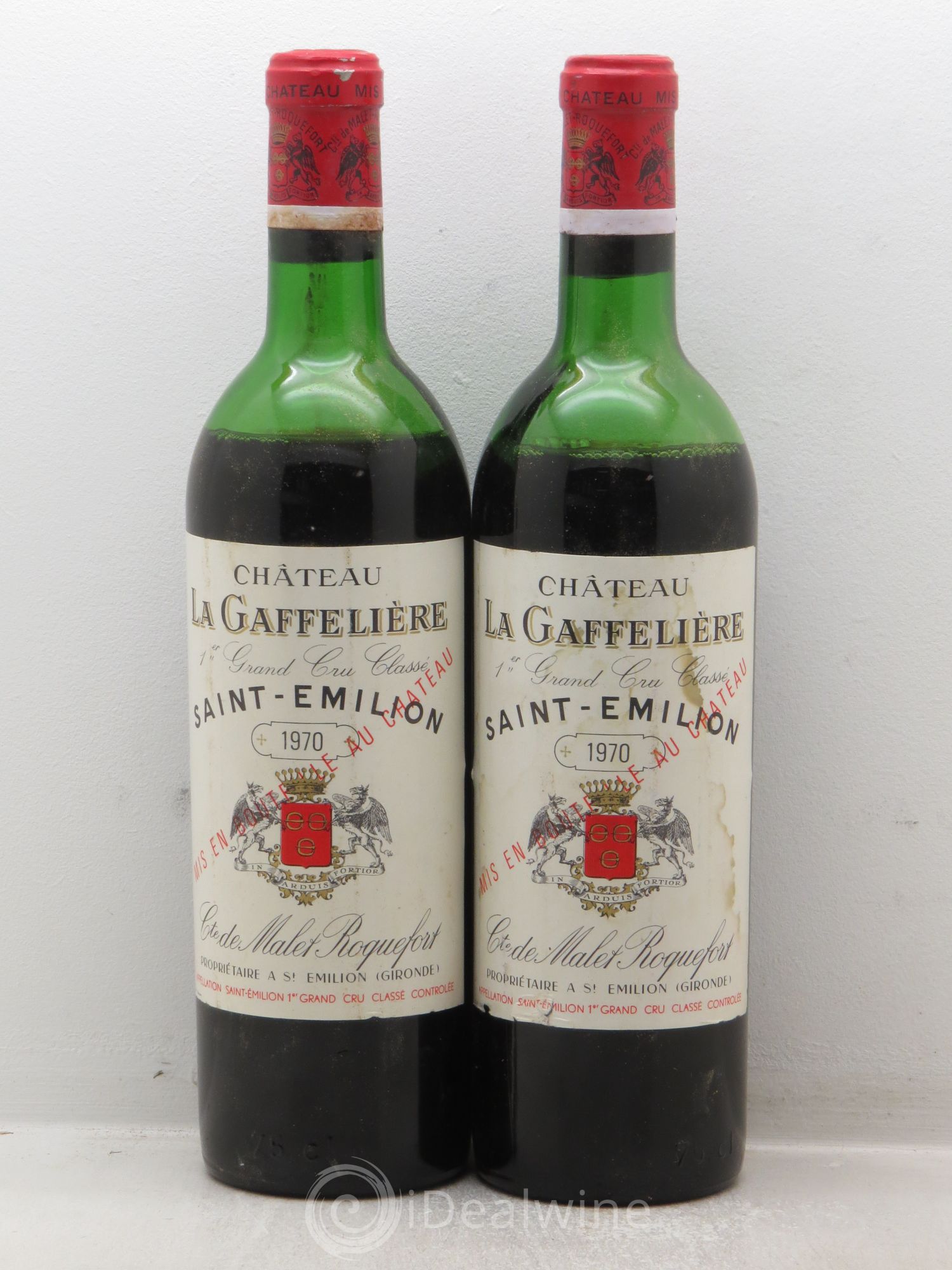 Château la Gaffelière 1er Grand Cru Classé B 1970 - Lot de 2 bouteilles - 0