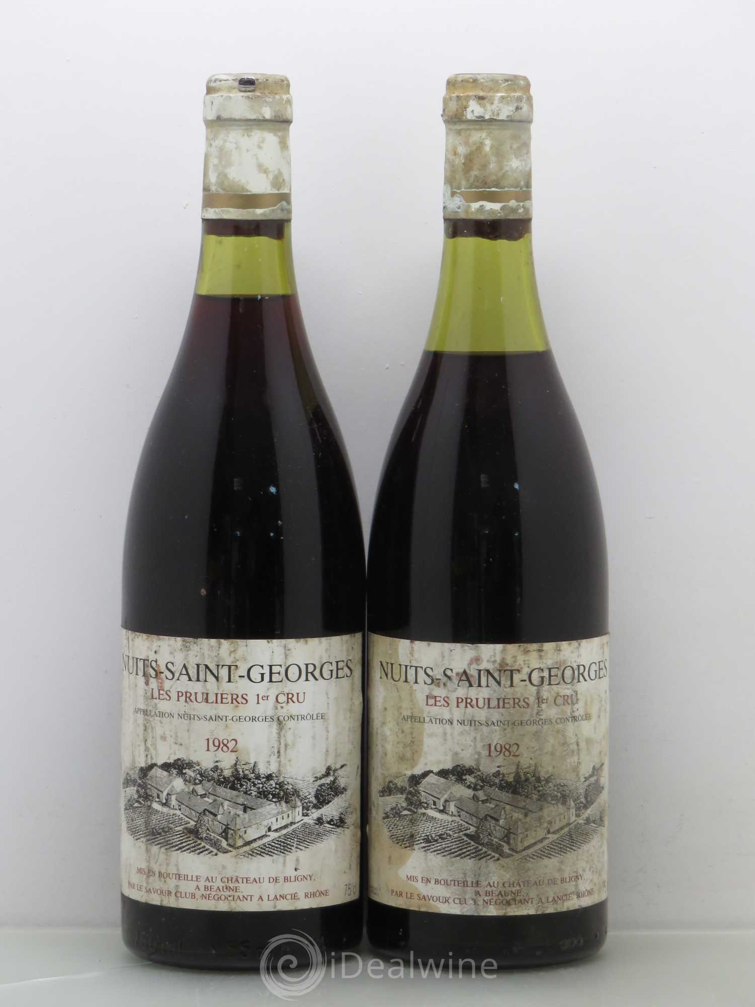Nuits-Saint-Georges 1er Cru Les Pruliers Savour Club (sans prix de réserve) 1982 - Posten von 2 Flaschen - 0