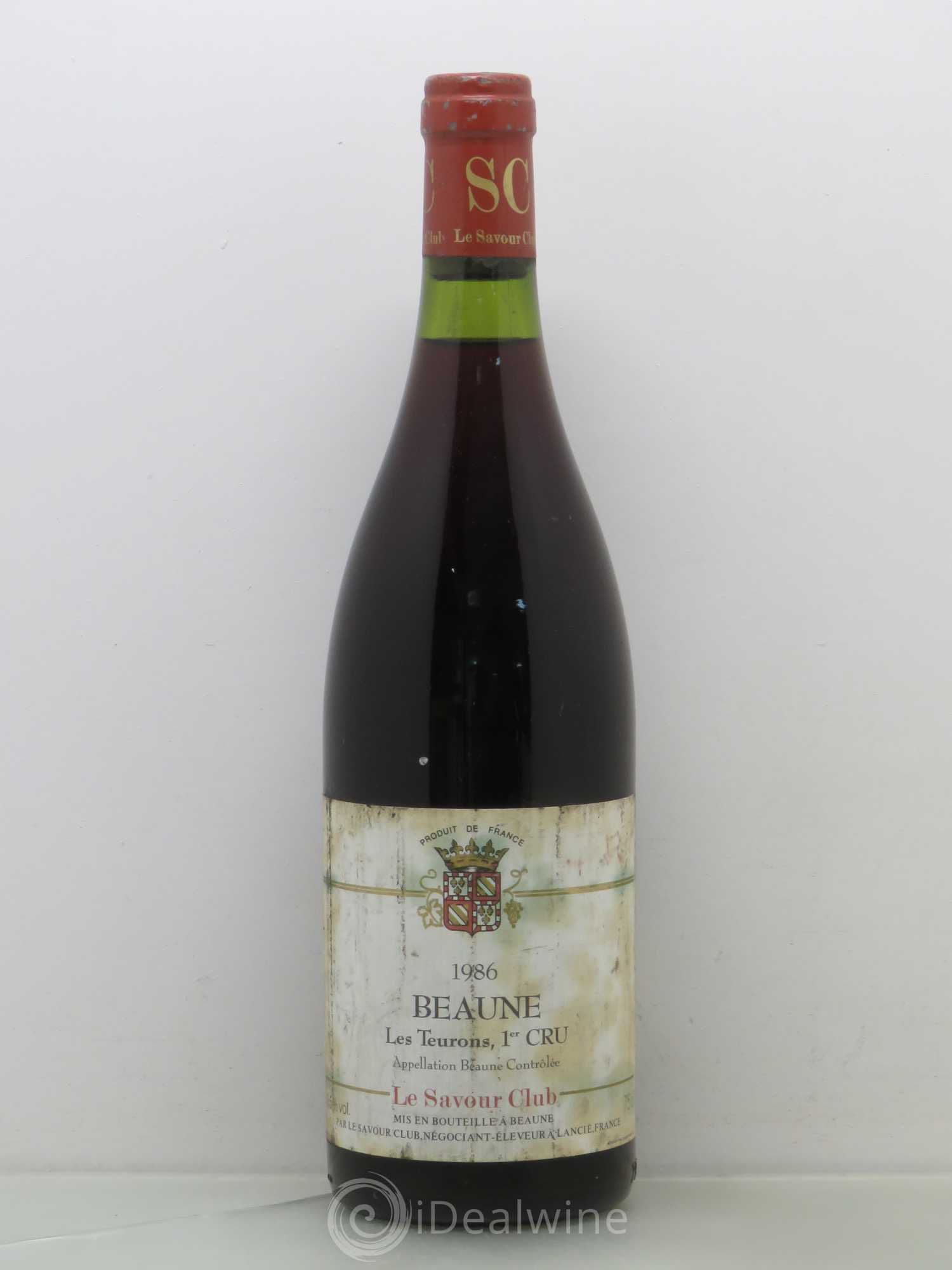 Beaune 1er Cru Les teurons Savour Club 1986 - Posten von 1 Flasche - 0
