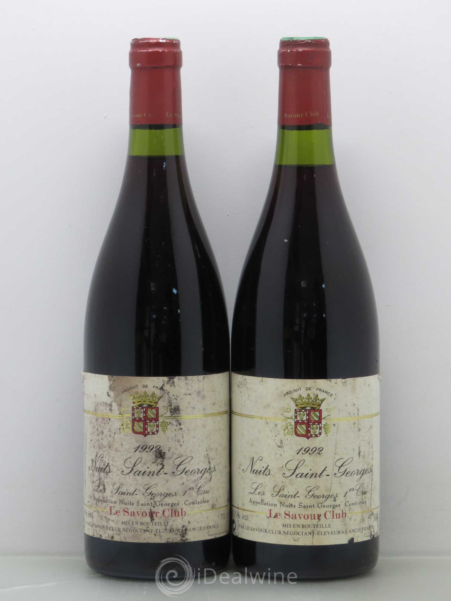 Nuits-Saint-Georges 1er Cru Les Saints Georges Savour Club 1992 - Posten von 2 Flaschen - 0