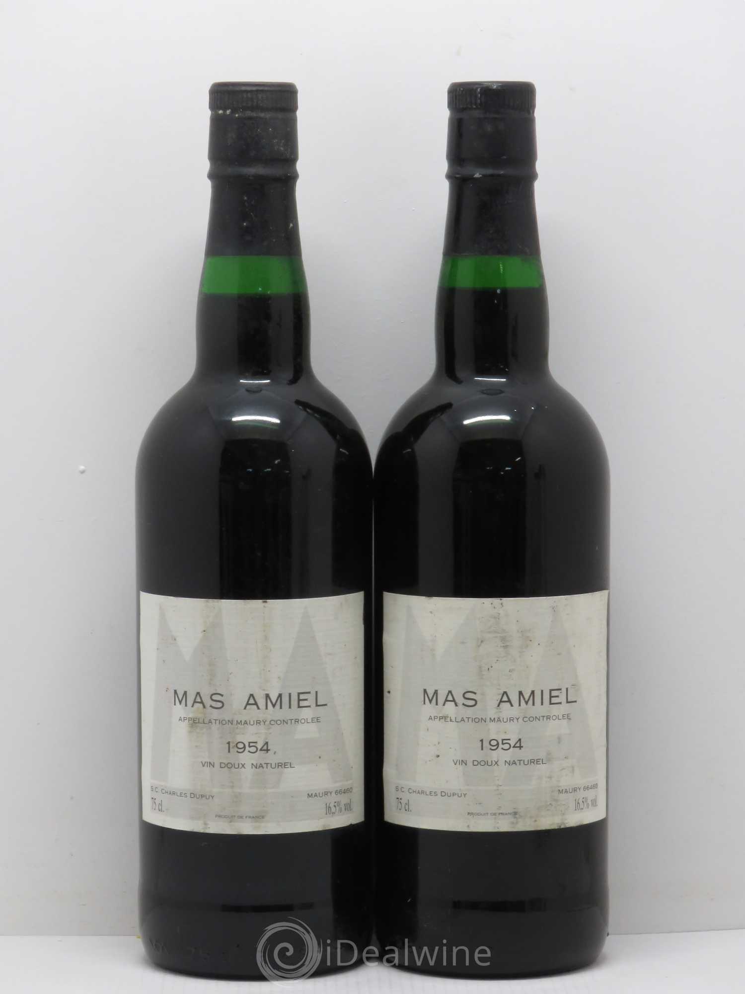 Maury Mas Amiel 1954 - Lot de 2 bouteilles - 0