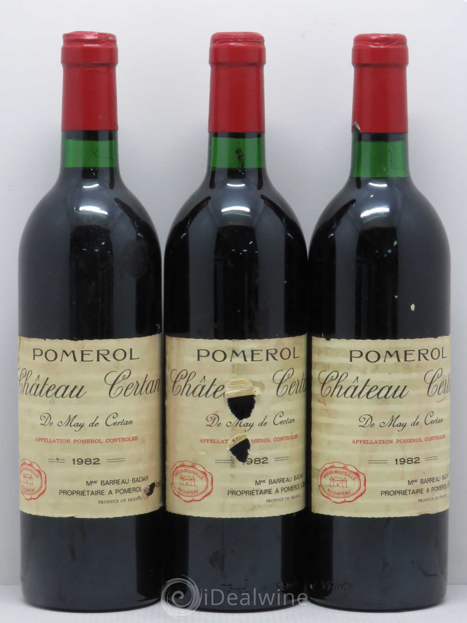 Château Certan de May (sans prix de réserve) 1982 - Lot de 3 bouteilles - 0