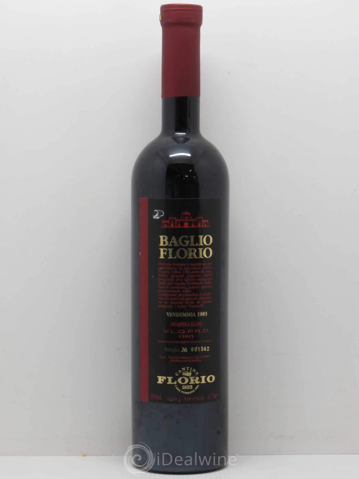 Italie Marsala Baglio Florio (sans prix de réserve) 1983 - Posten von 1 Flasche - 0