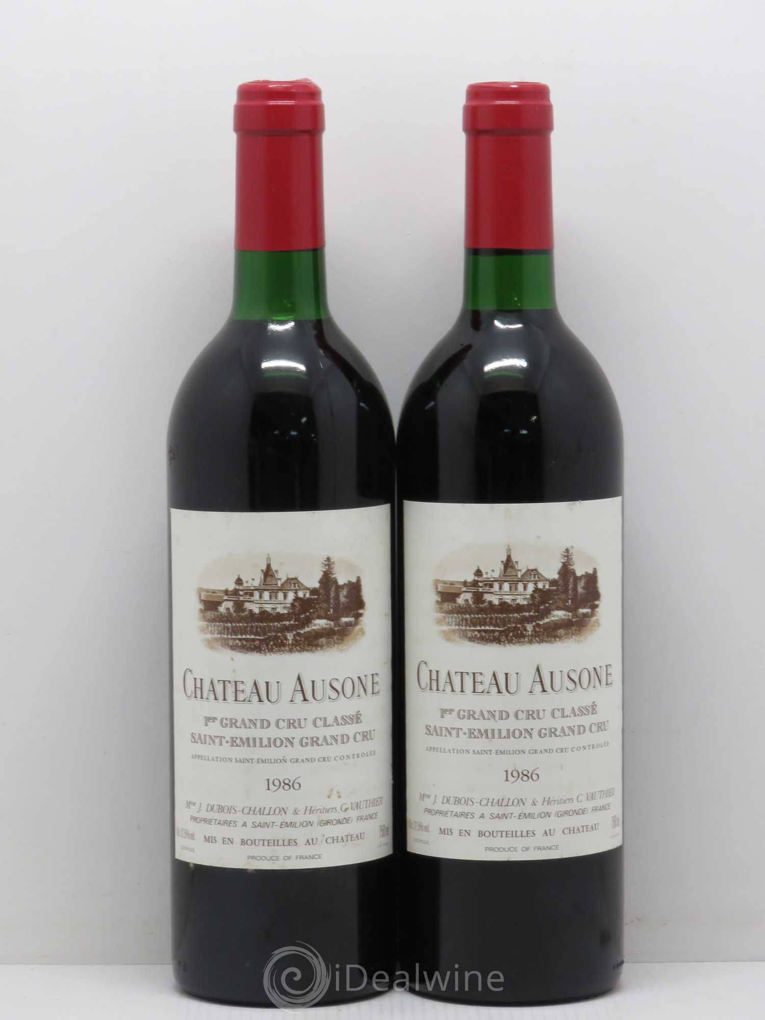 Château Ausone 1er Grand Cru Classé A 1986 - Lot de 2 bouteilles - 0