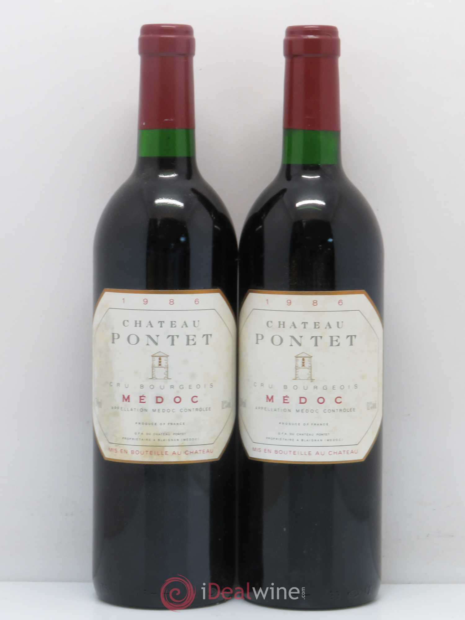Château Pontey Cru Bourgeois (sans prix de réserve) 1986 - Lot de 4 bouteilles - 2