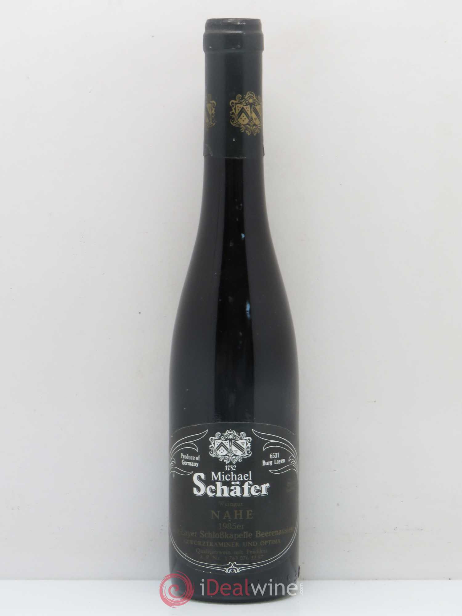Allemagne Mosel-Saar Gewurztraminer Michael Schäfer Nahe Burg Layer SchloBkapelle BeerenausleseUnd Optima Weingut 1985 - Posten von 1 Demi-Flasche - 0