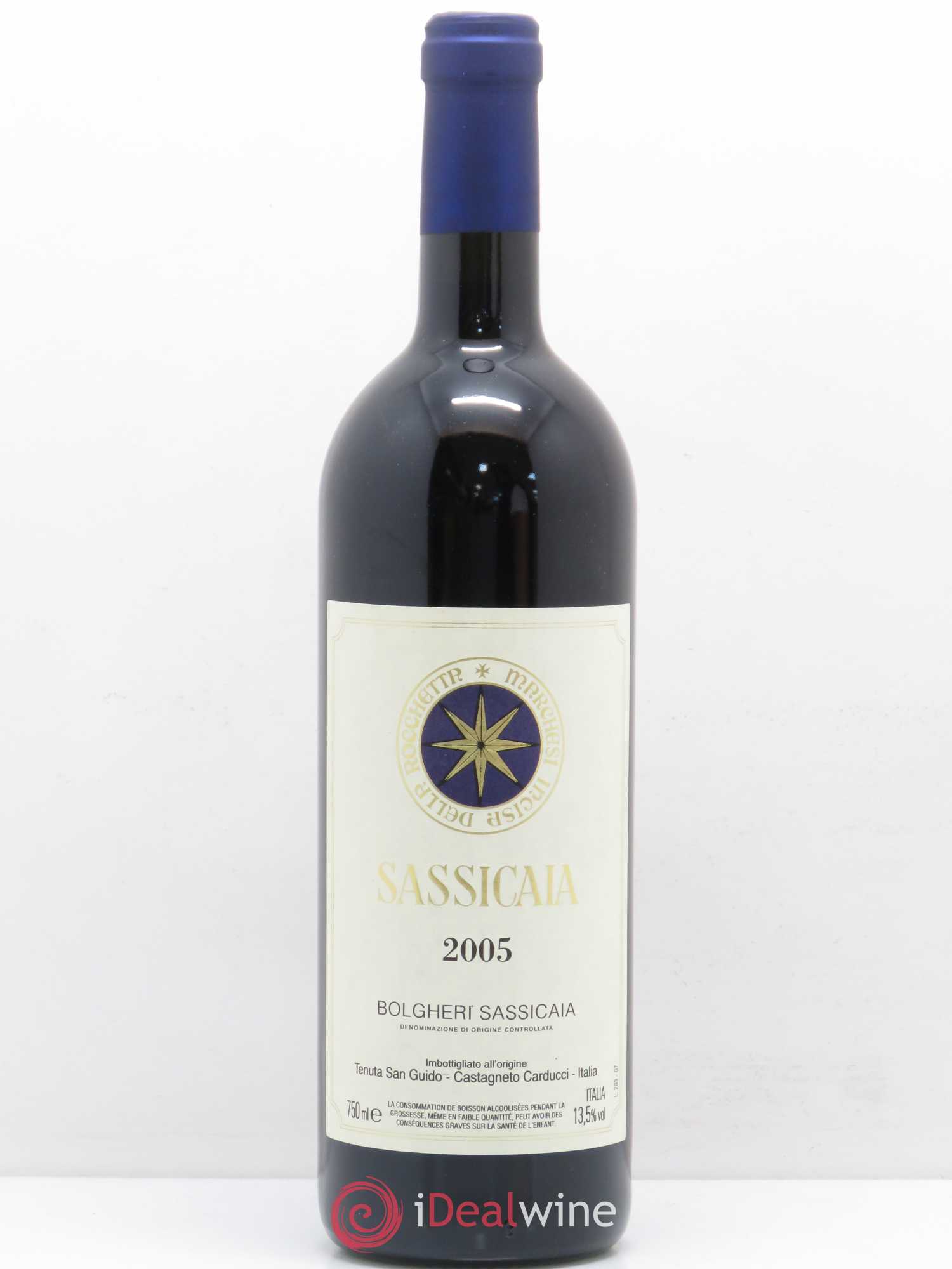 Bolgheri DOC Sassicaia Tenuta San Guido 2005 - Lot de 1 bouteille - 0