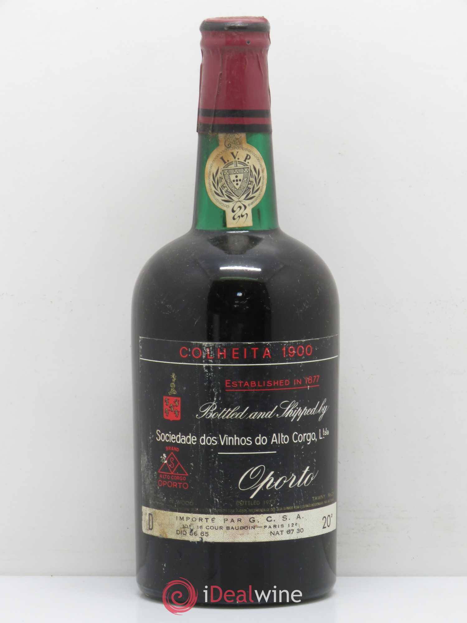 Porto Colheita 1900 - Lot de 1 bouteille - 0