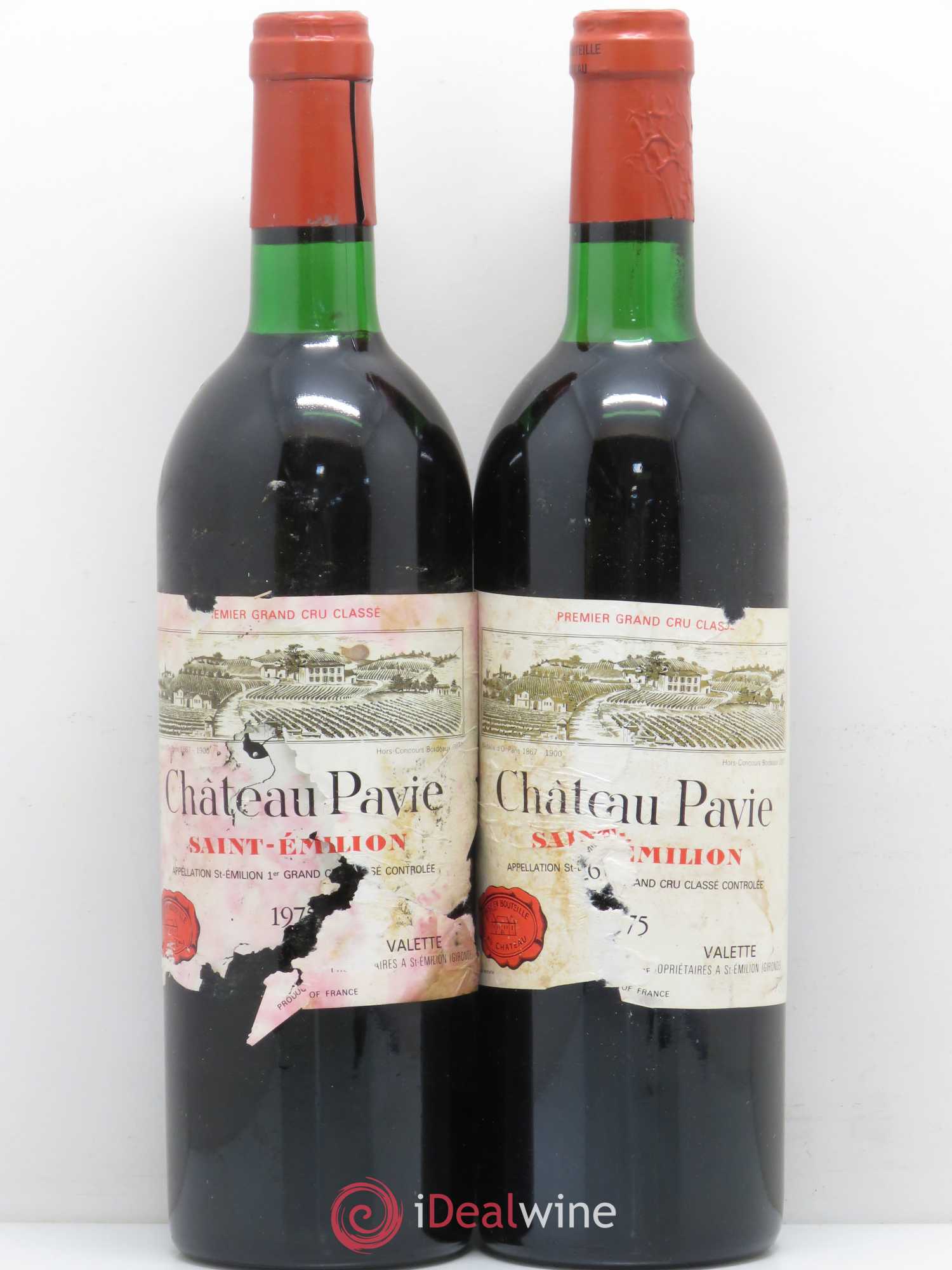Château Pavie 1er Grand Cru Classé A 1975 - Lot de 2 bouteilles - 0