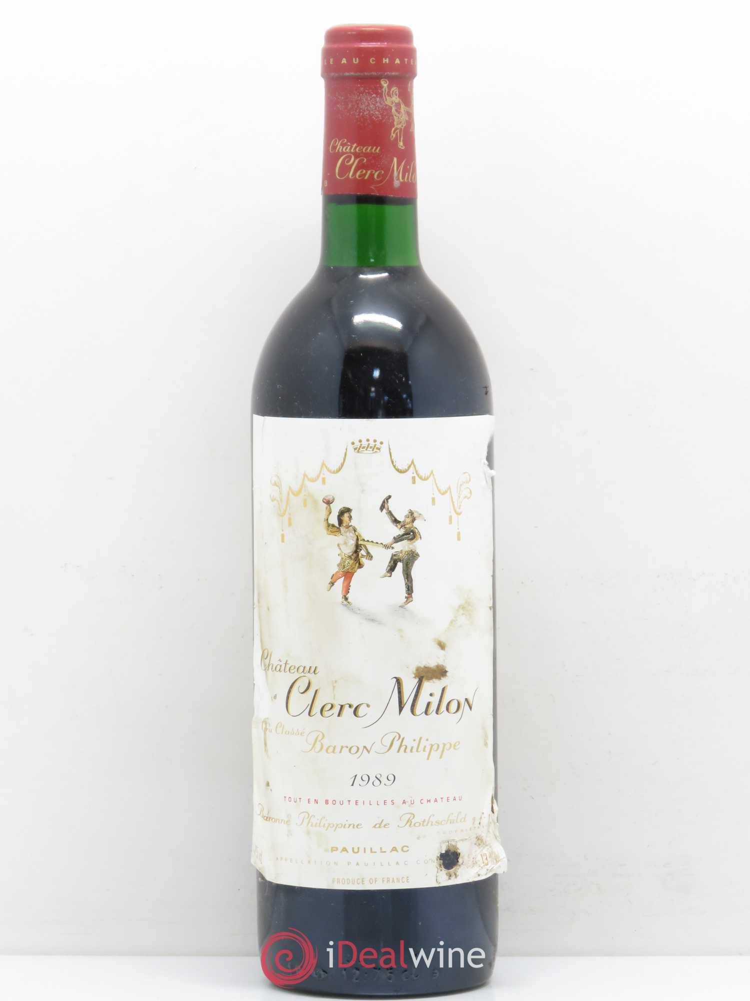 Château Clerc Milon 5ème Grand Cru Classé 1989 - Lot de 1 bouteille - 0