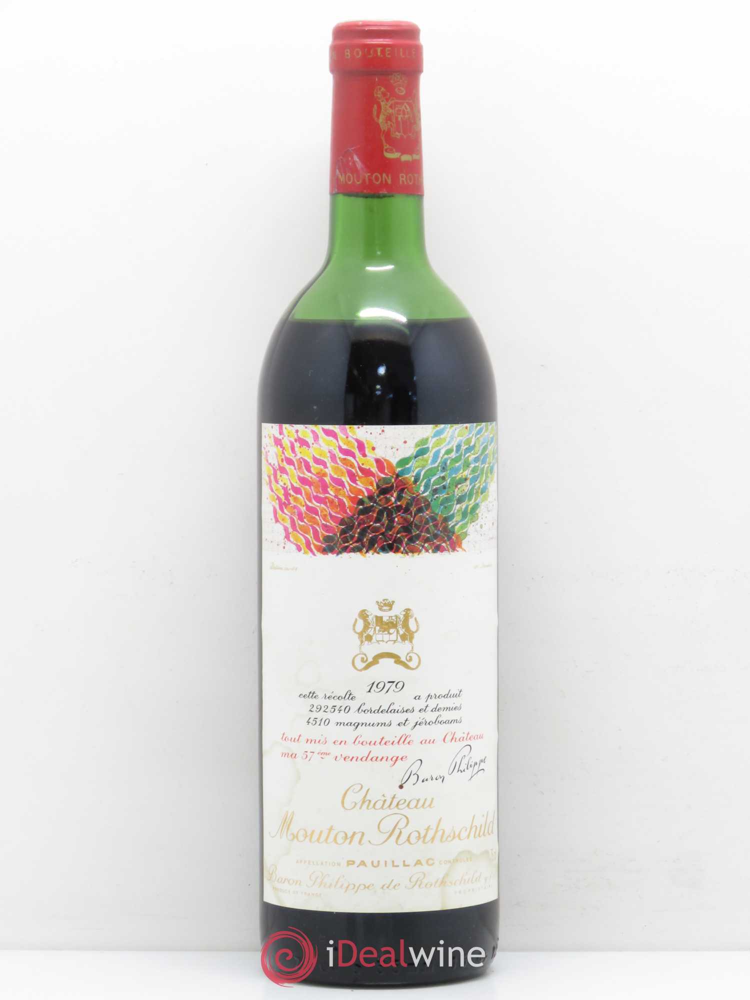 Château Mouton Rothschild 1er Grand Cru Classé 1979 - Lot de 1 bouteille - 0