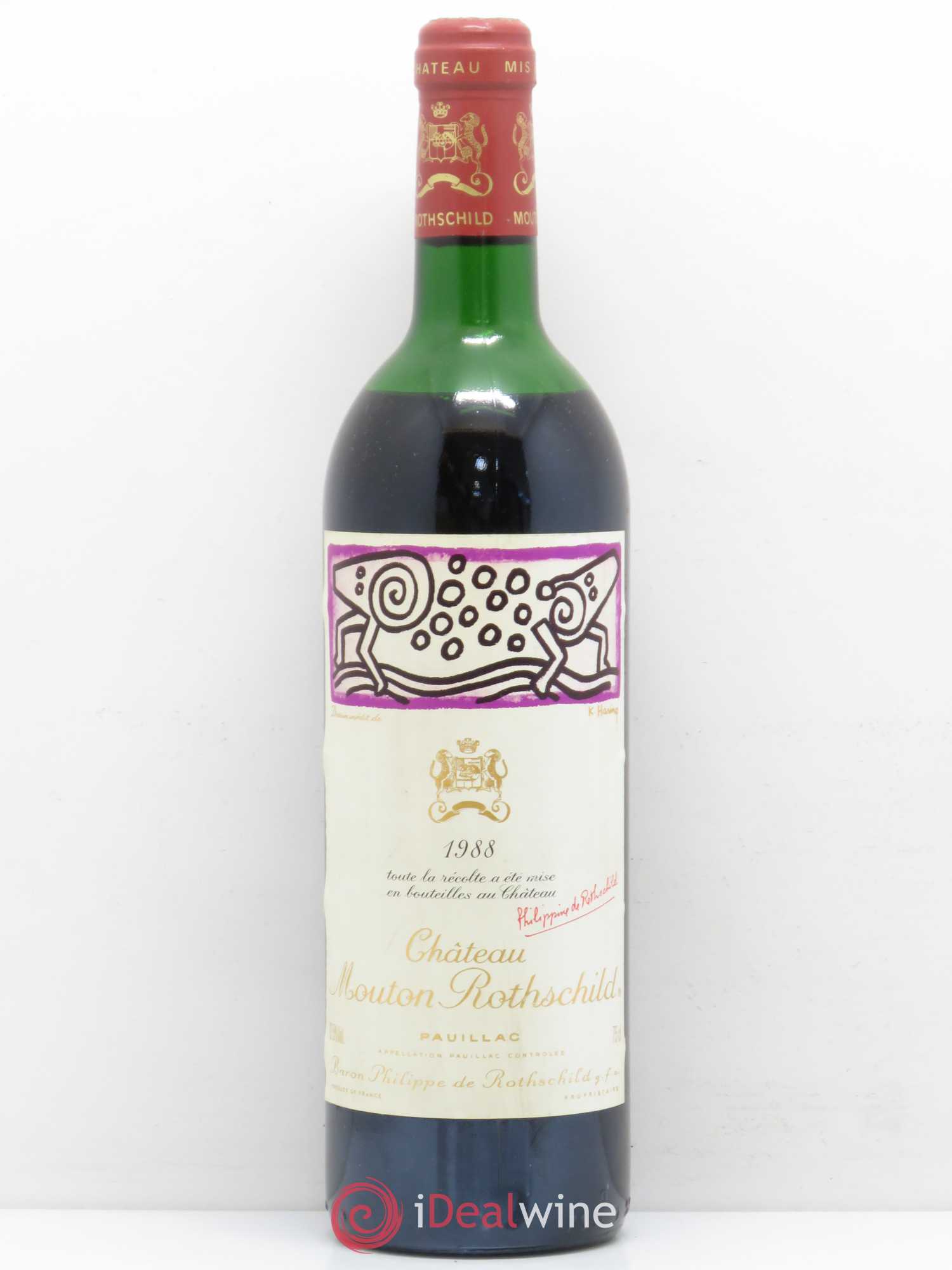 Château Mouton Rothschild 1er Grand Cru Classé 1988 - Lot de 1 bouteille - 0