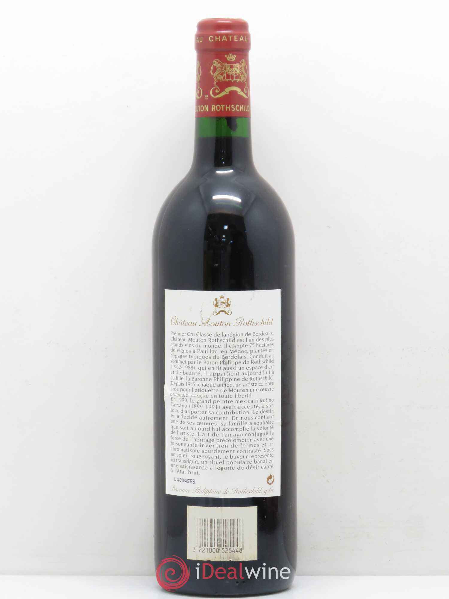 Château Mouton Rothschild 1er Grand Cru Classé 1998 - Lot de 1 bouteille - 1