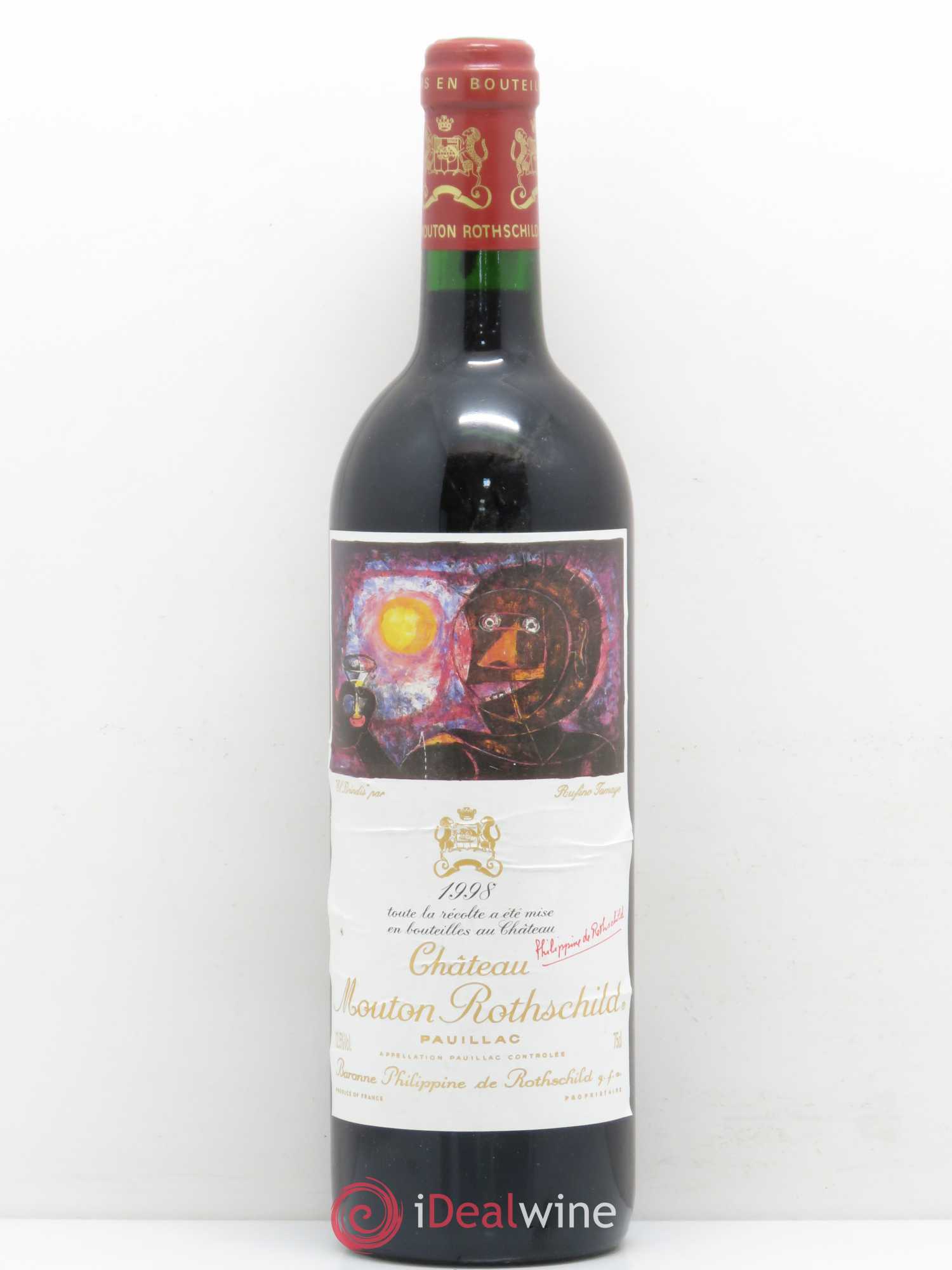 Château Mouton Rothschild 1er Grand Cru Classé 1998 - Lot de 1 bouteille - 0