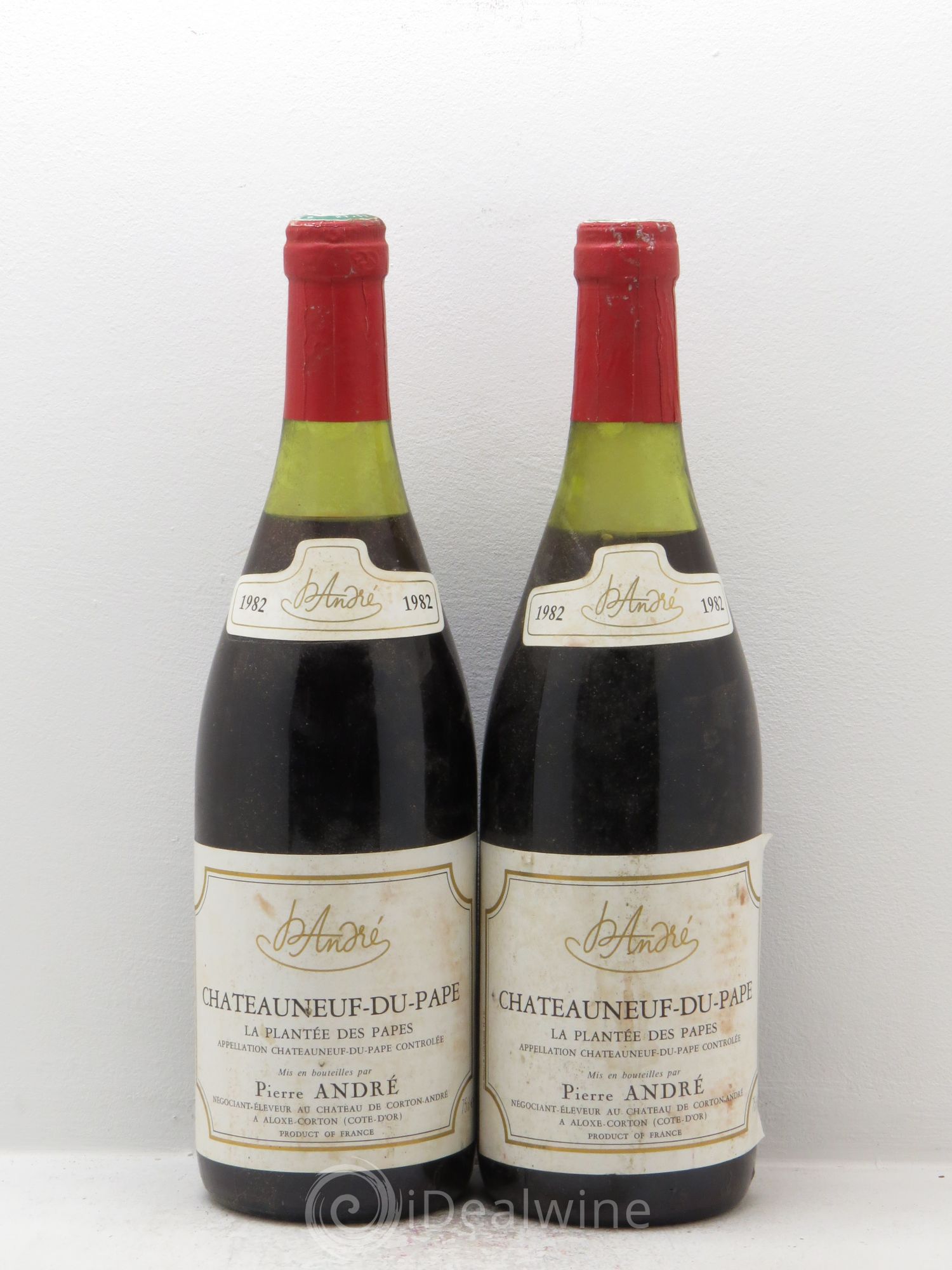 Châteauneuf-du-Pape La plantée des papes Pierre André 1982 - Posten von 2 Flaschen - 0