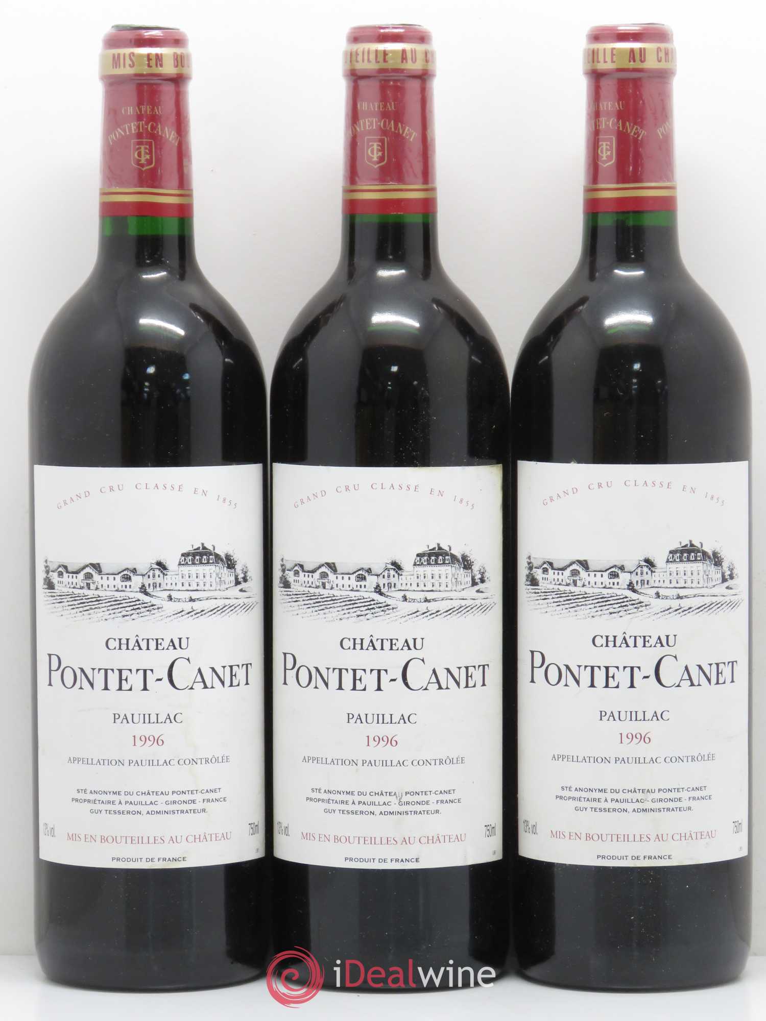 Château Pontet Canet 5ème Grand Cru Classé 1996 - Lot de 6 bouteilles - 2