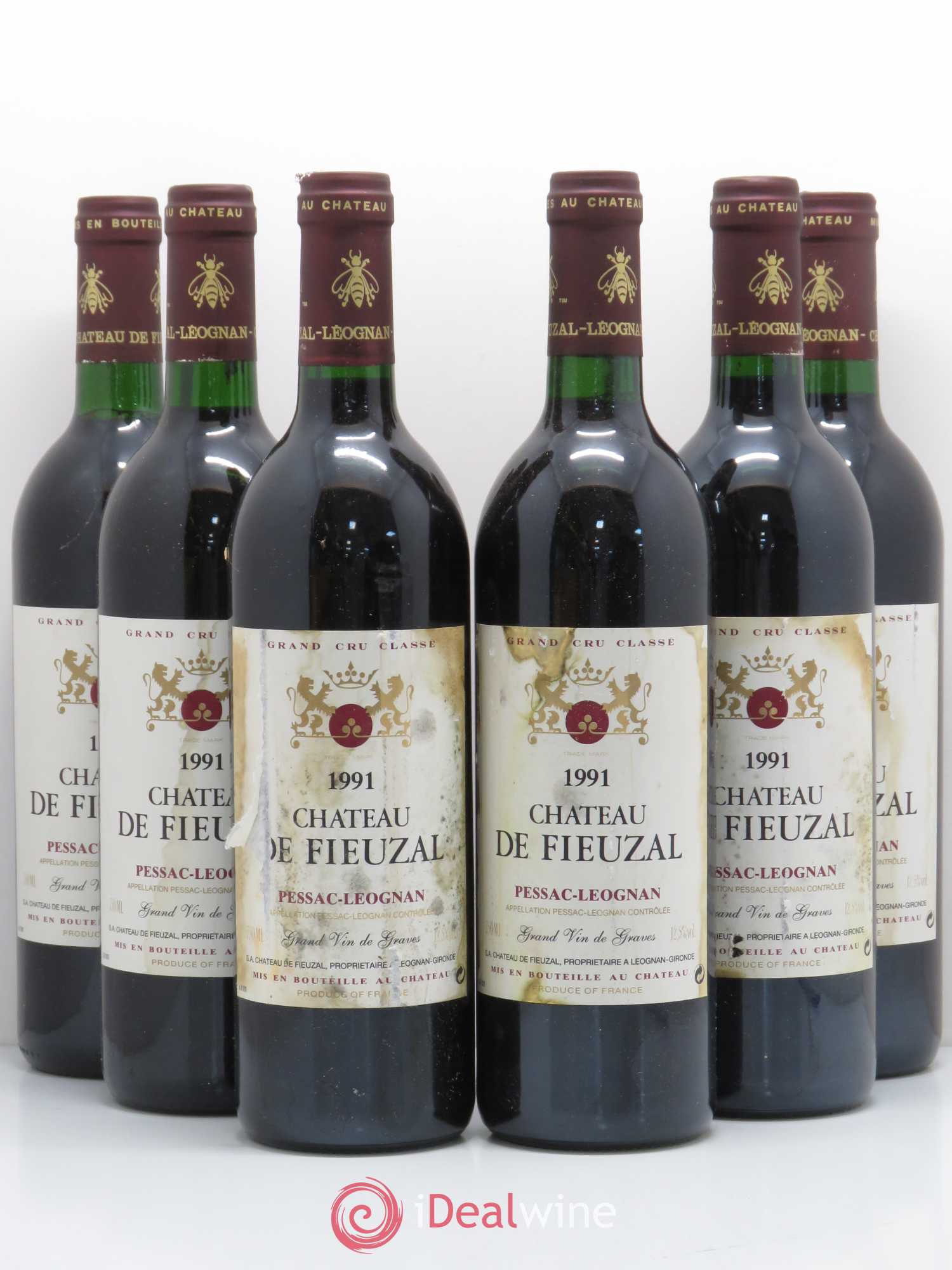 Château de Fieuzal Cru Classé de Graves 1991 - Lot de 6 bouteilles - 0