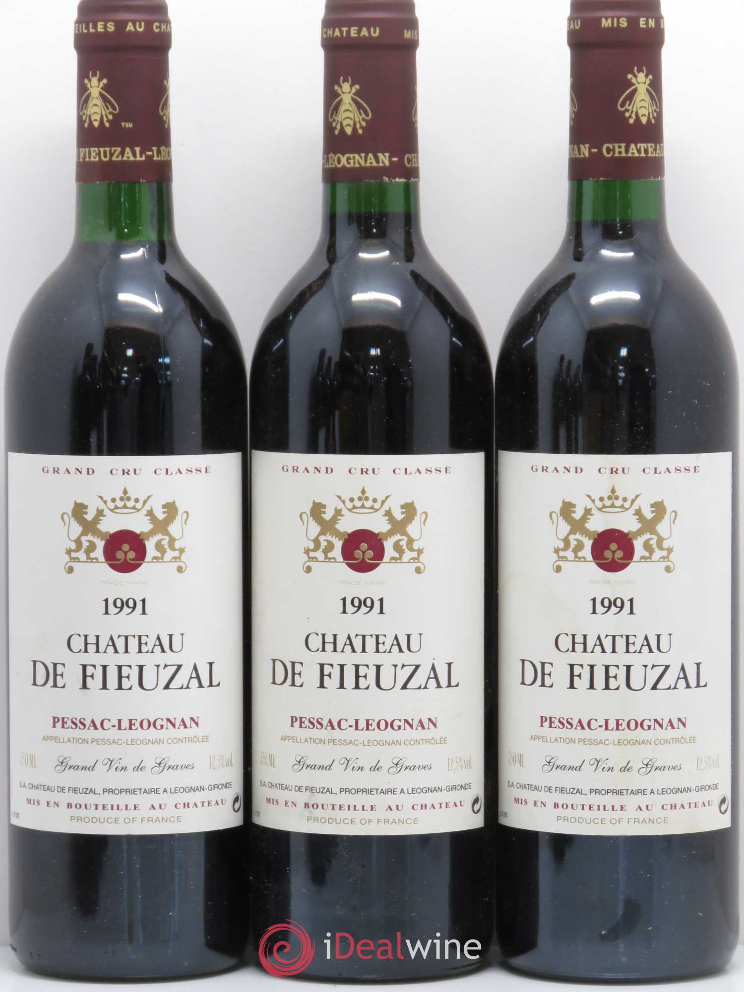 Château de Fieuzal Cru Classé de Graves 1991 - Lot de 6 bouteilles - 1