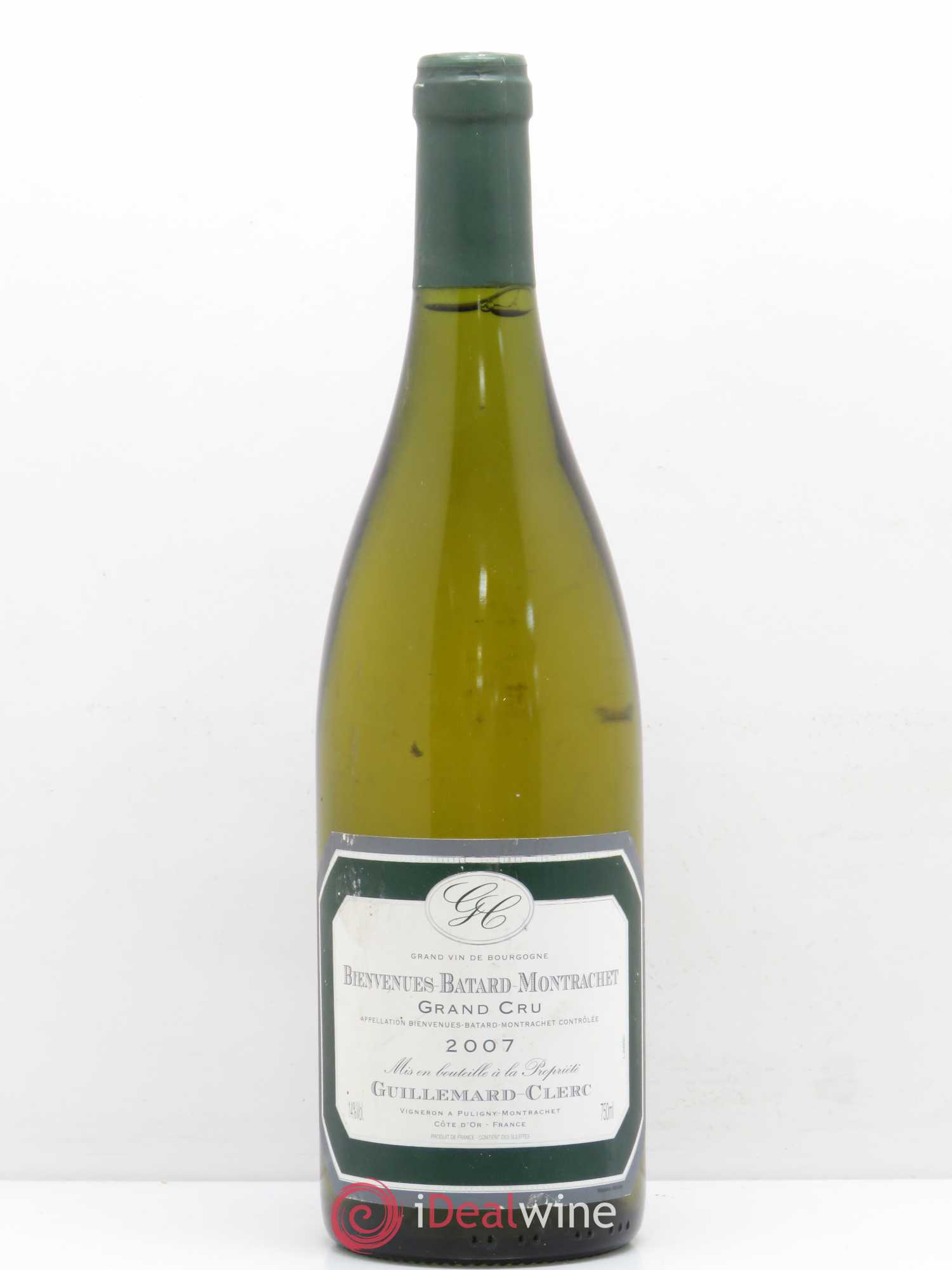 Bienvenues-Bâtard-Montrachet Grand Cru Domaine Guillemard Clerc 2007 - Lot de 1 bouteille - 0