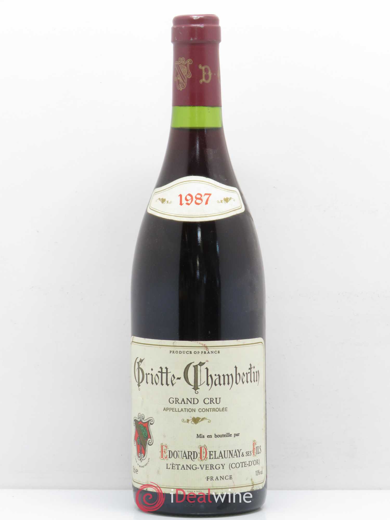 Griotte-Chambertin Grand Cru Delaunay 1987 - Lot de 1 bouteille - 0