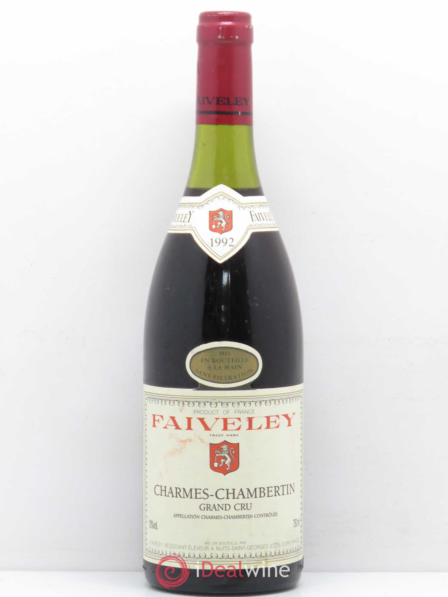 Charmes-Chambertin Grand Cru Faiveley 1992 - Lot de 1 bouteille - 0