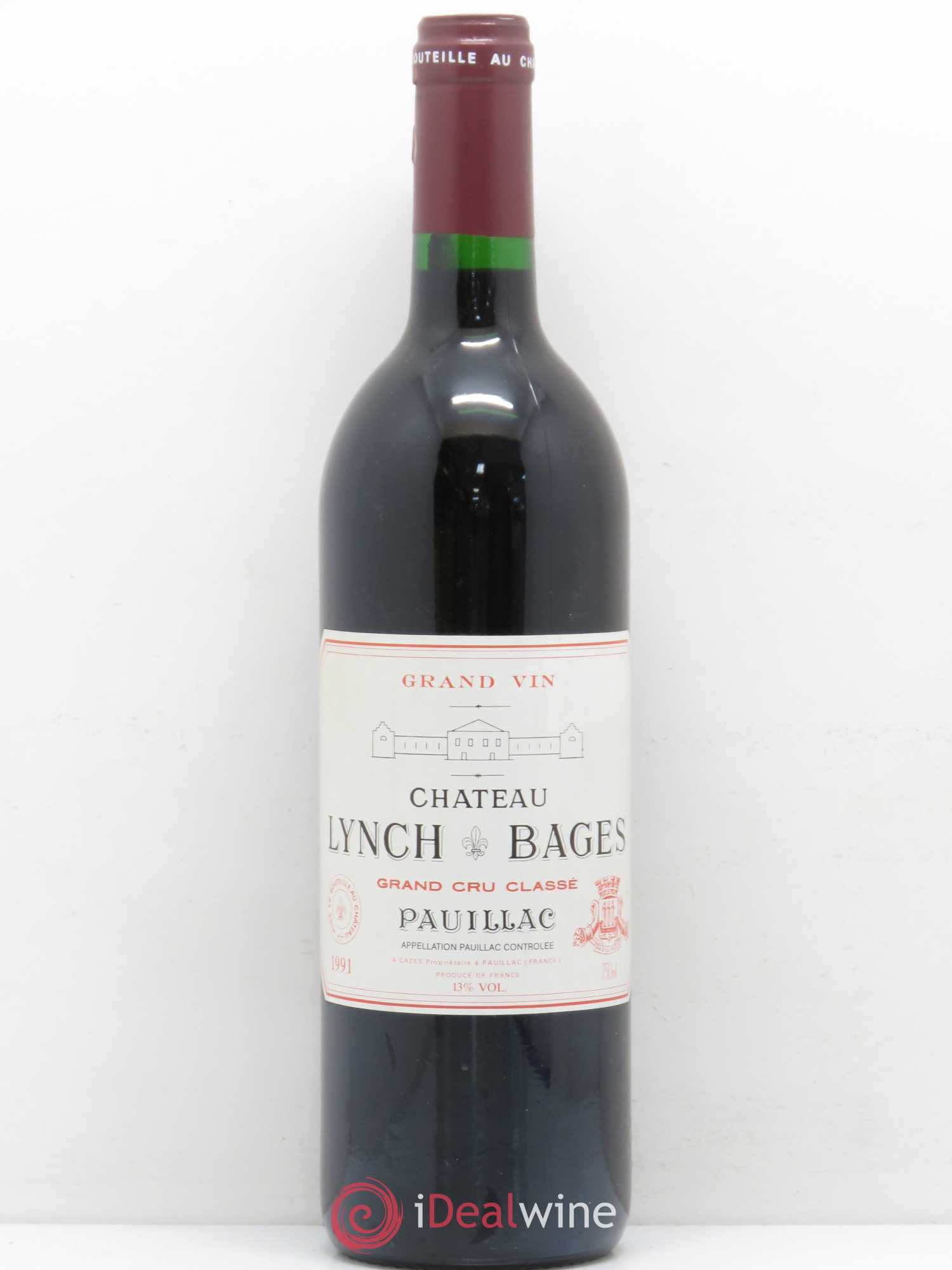 Château Lynch Bages 5ème Grand Cru Classé 1991 - Lot de 1 bouteille - 0