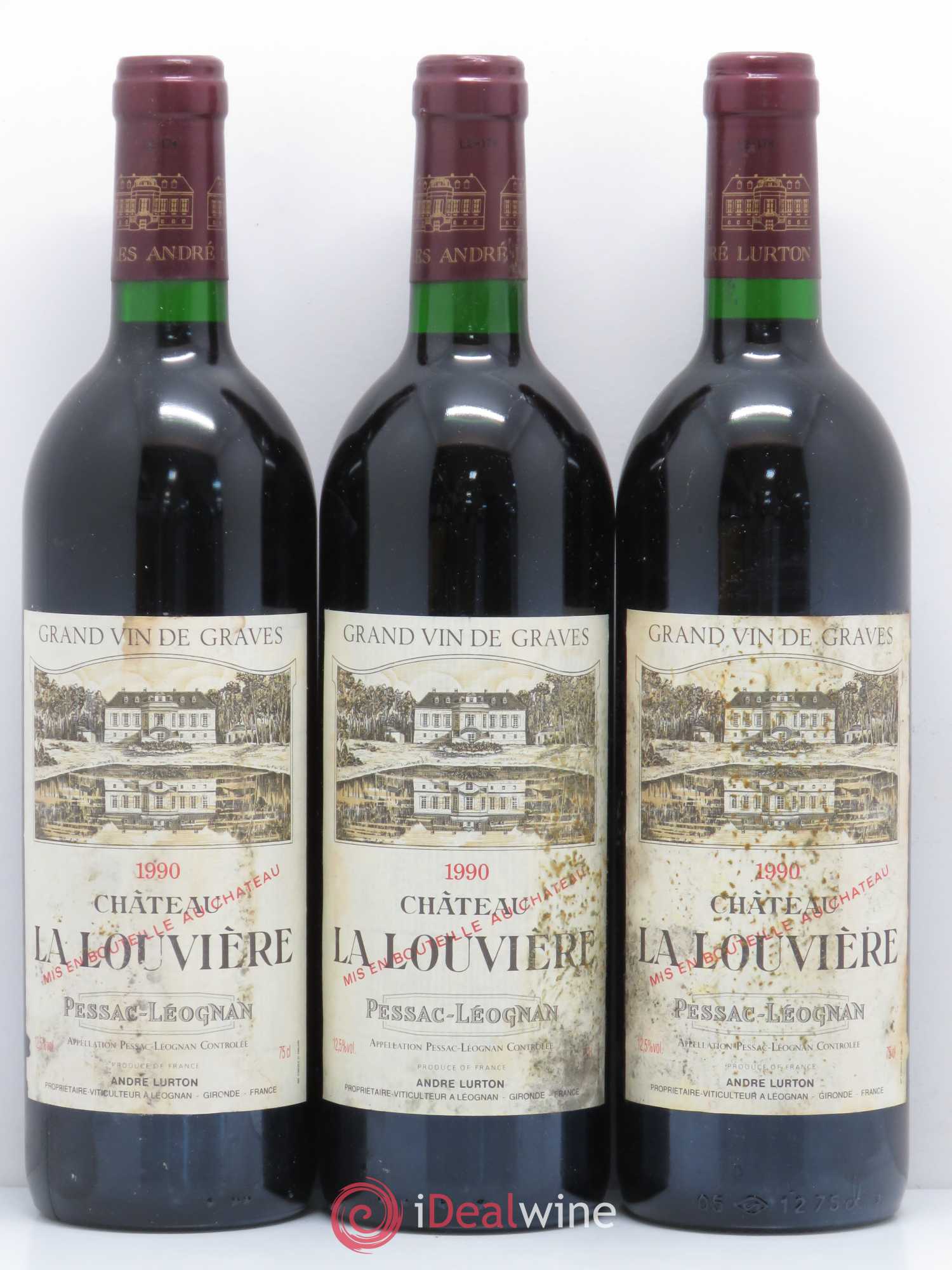 Château la Louvière 1990 - Lot de 12 bouteilles - 3