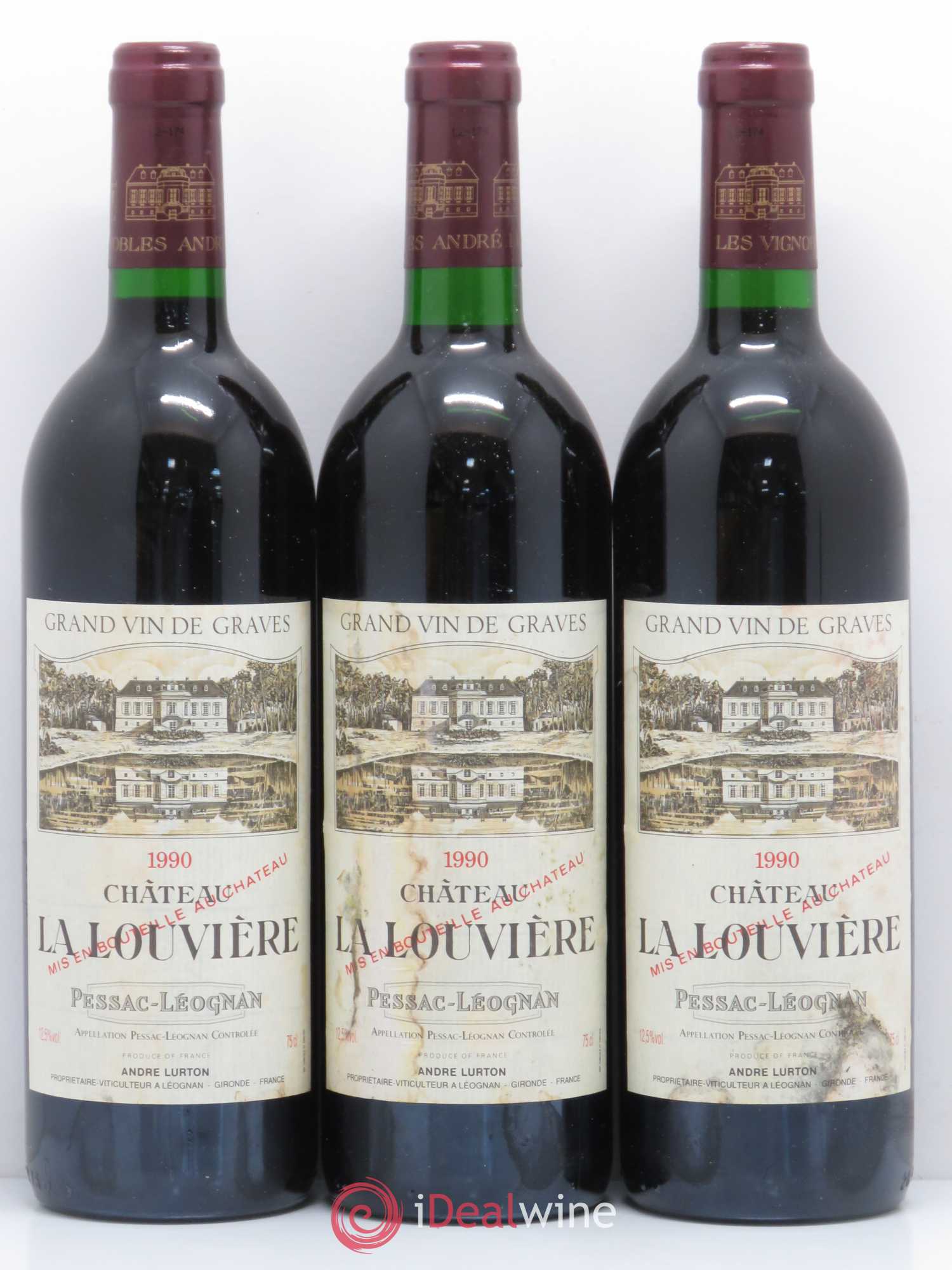 Château la Louvière 1990 - Lot de 12 bouteilles - 4