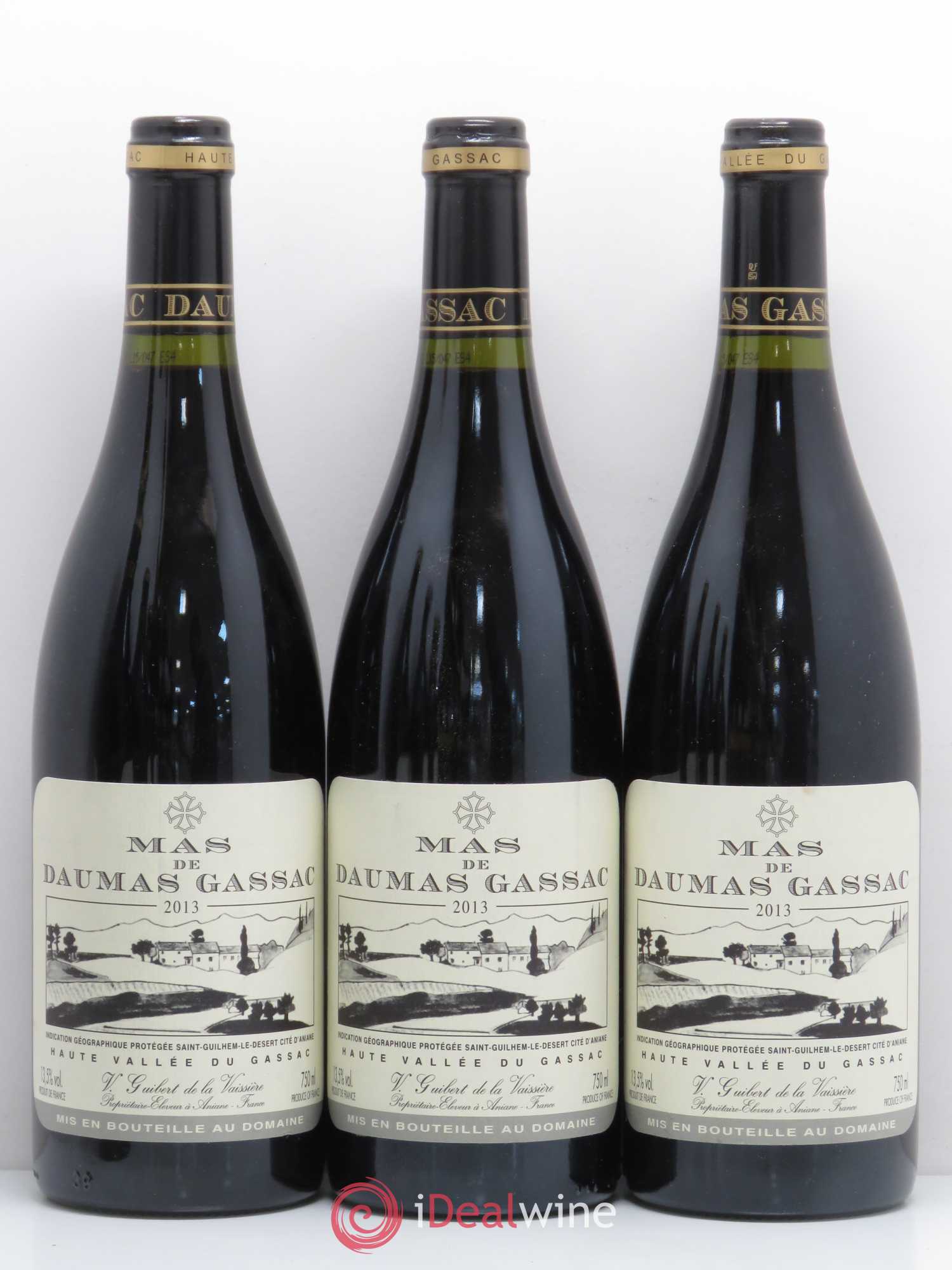 Saint-Guilhem-le-Désert - Cité d'Aniane Mas Daumas Gassac Famille Guibert de La Vaissière 2013 - Lot de 6 bouteilles - 1