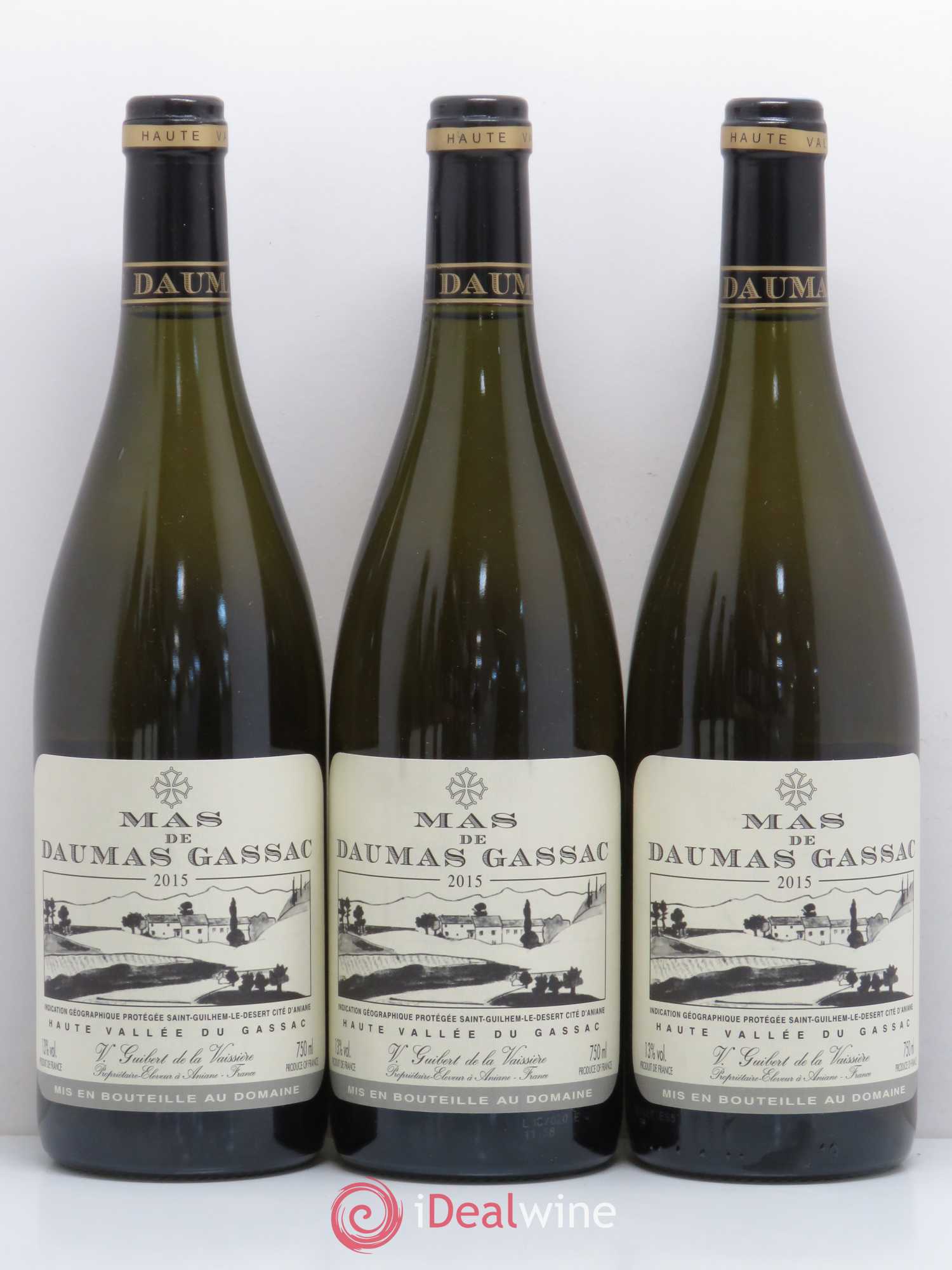 Saint-Guilhem-le-Désert - Cité d'Aniane Mas Daumas Gassac Famille Guibert de La Vaissière 2015 - Lot de 6 bouteilles - 1