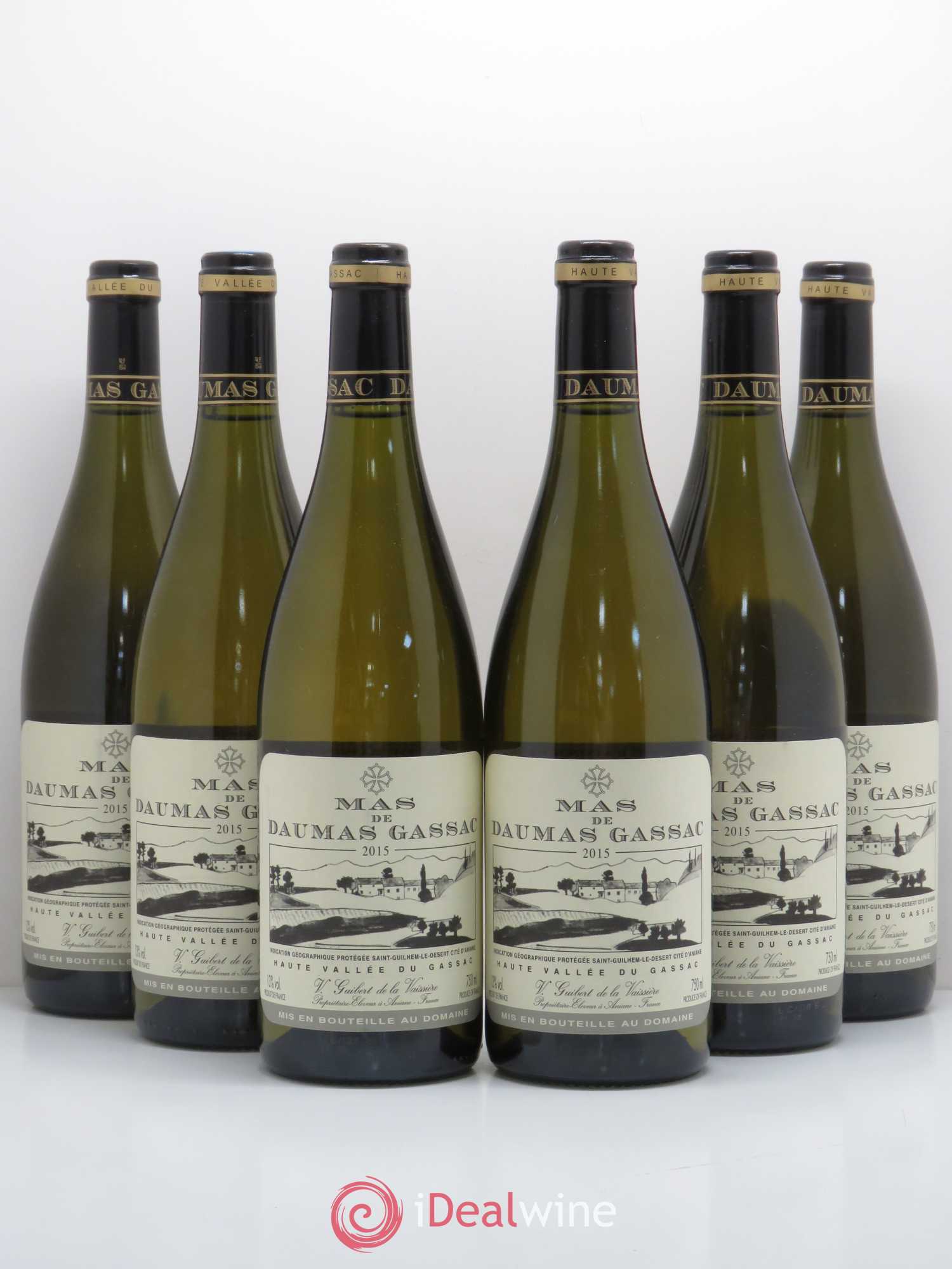 Saint-Guilhem-le-Désert - Cité d'Aniane Mas Daumas Gassac Famille Guibert de La Vaissière 2015 - Lot de 6 bouteilles - 0