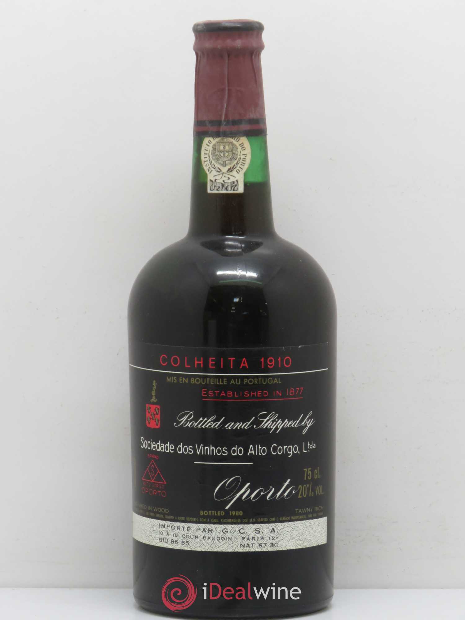 Porto Alto cargo 1910 - Lot de 1 bouteille - 0
