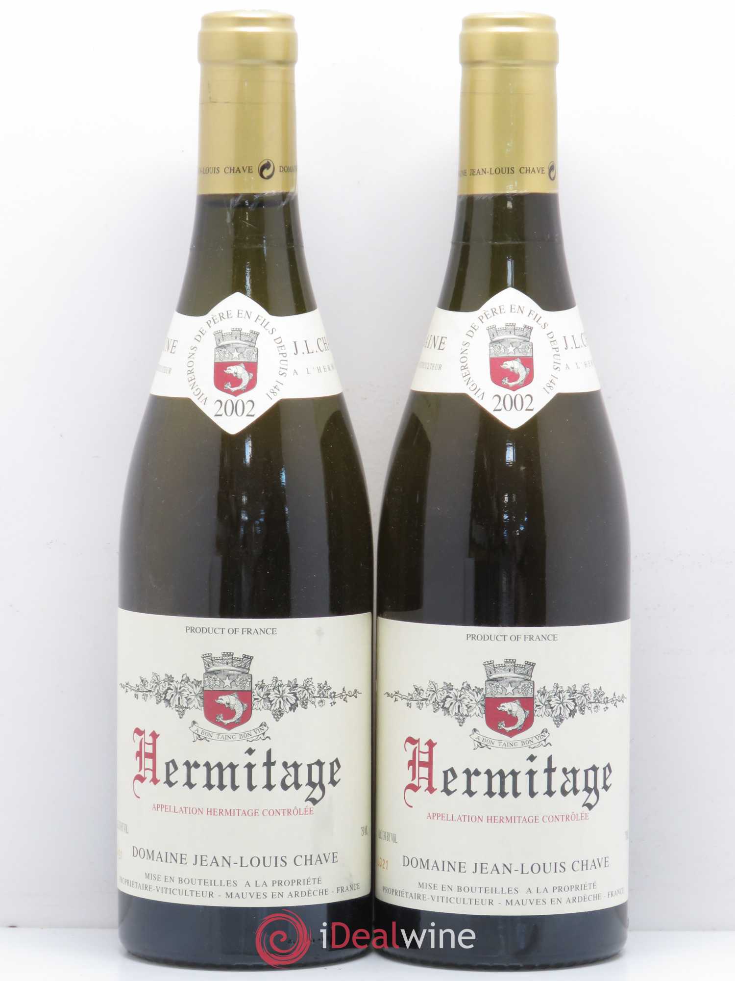 Hermitage Jean-Louis Chave 2002 - Lot de 2 bouteilles - 0