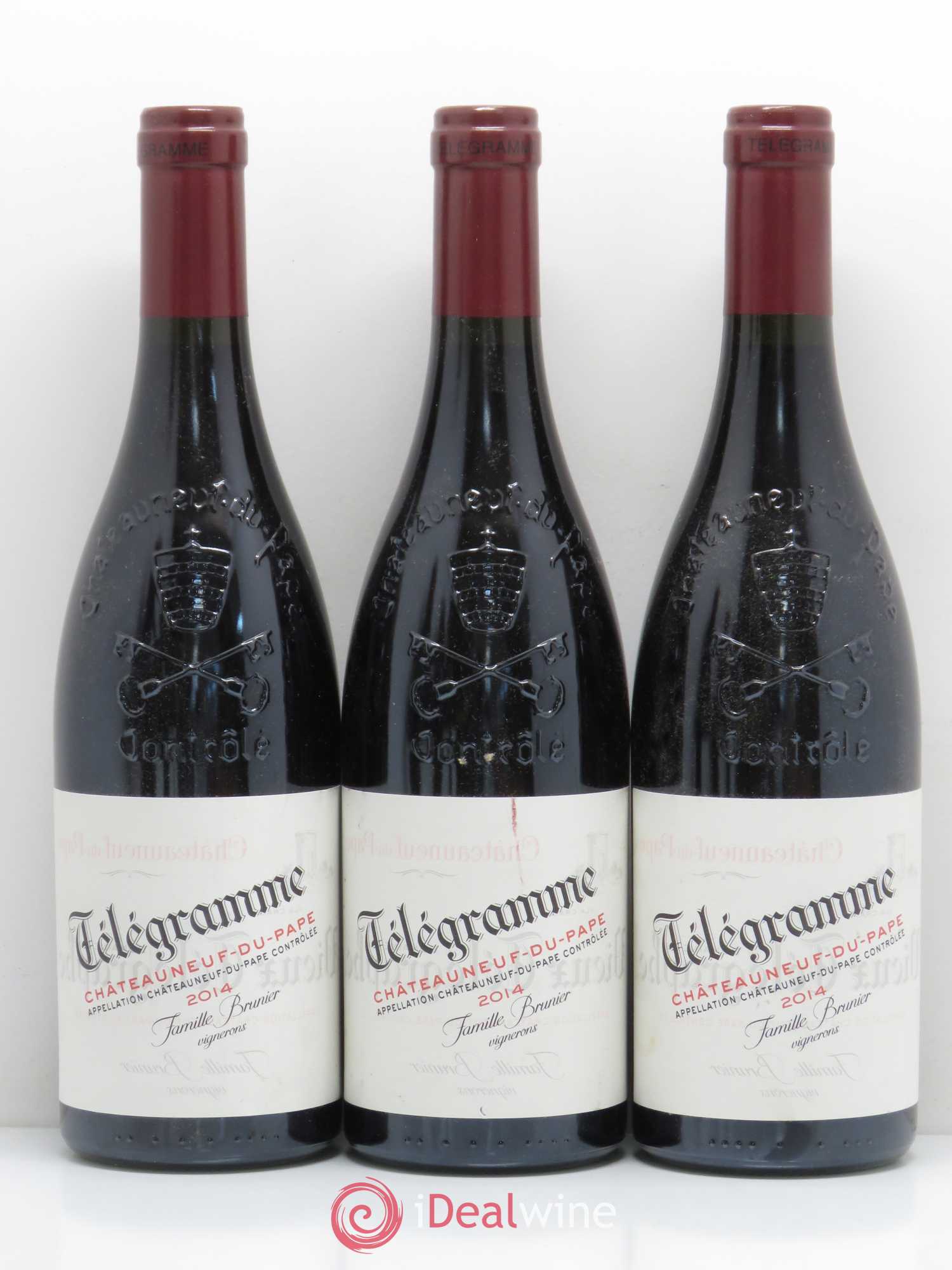 Châteauneuf-du-Pape Télégramme Vignobles Brunier 2014 - Lot de 6 bouteilles - 1