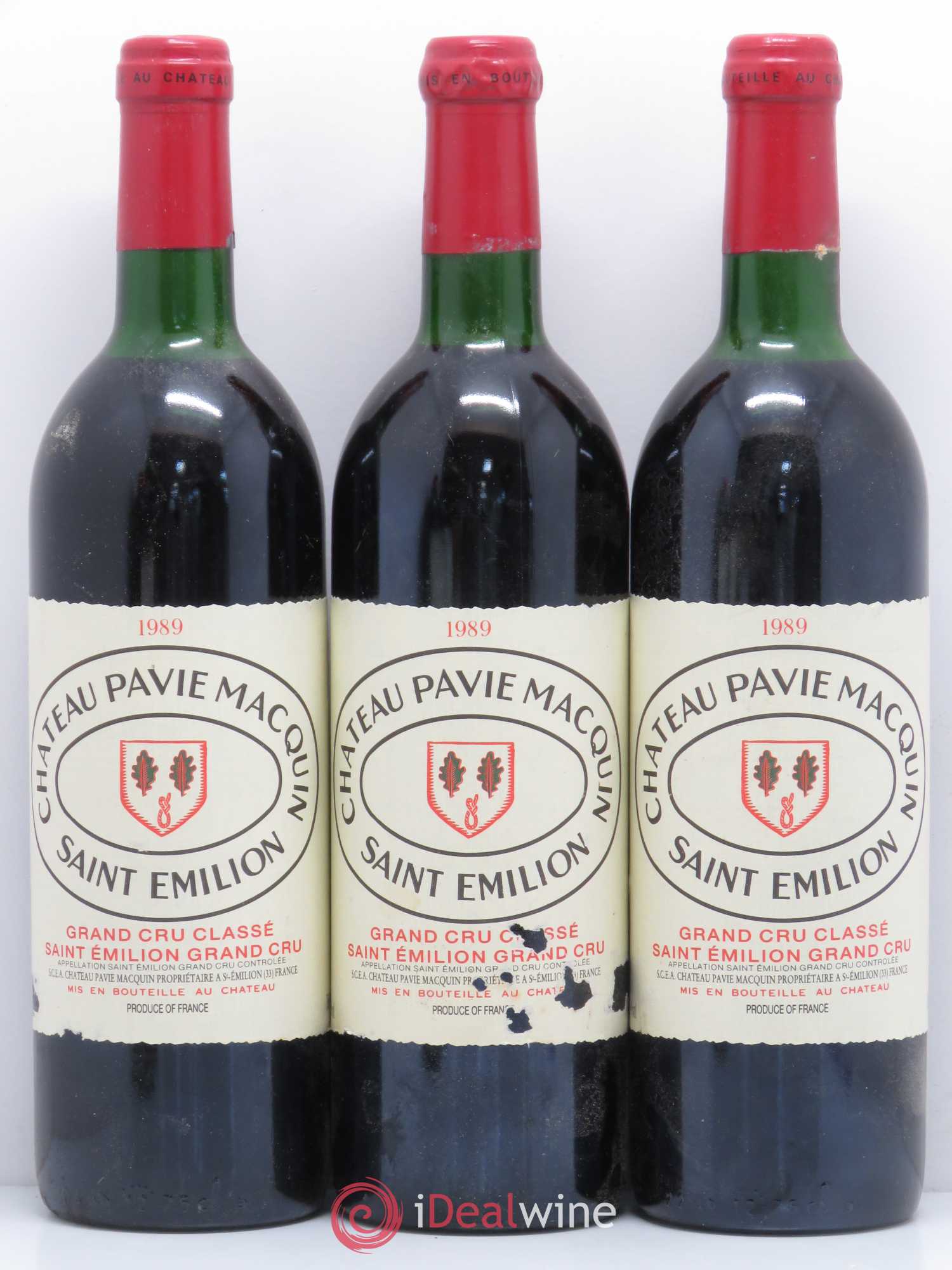 Château Pavie Macquin 1er Grand Cru Classé B 1989 - Lot de 5 bouteilles - 1