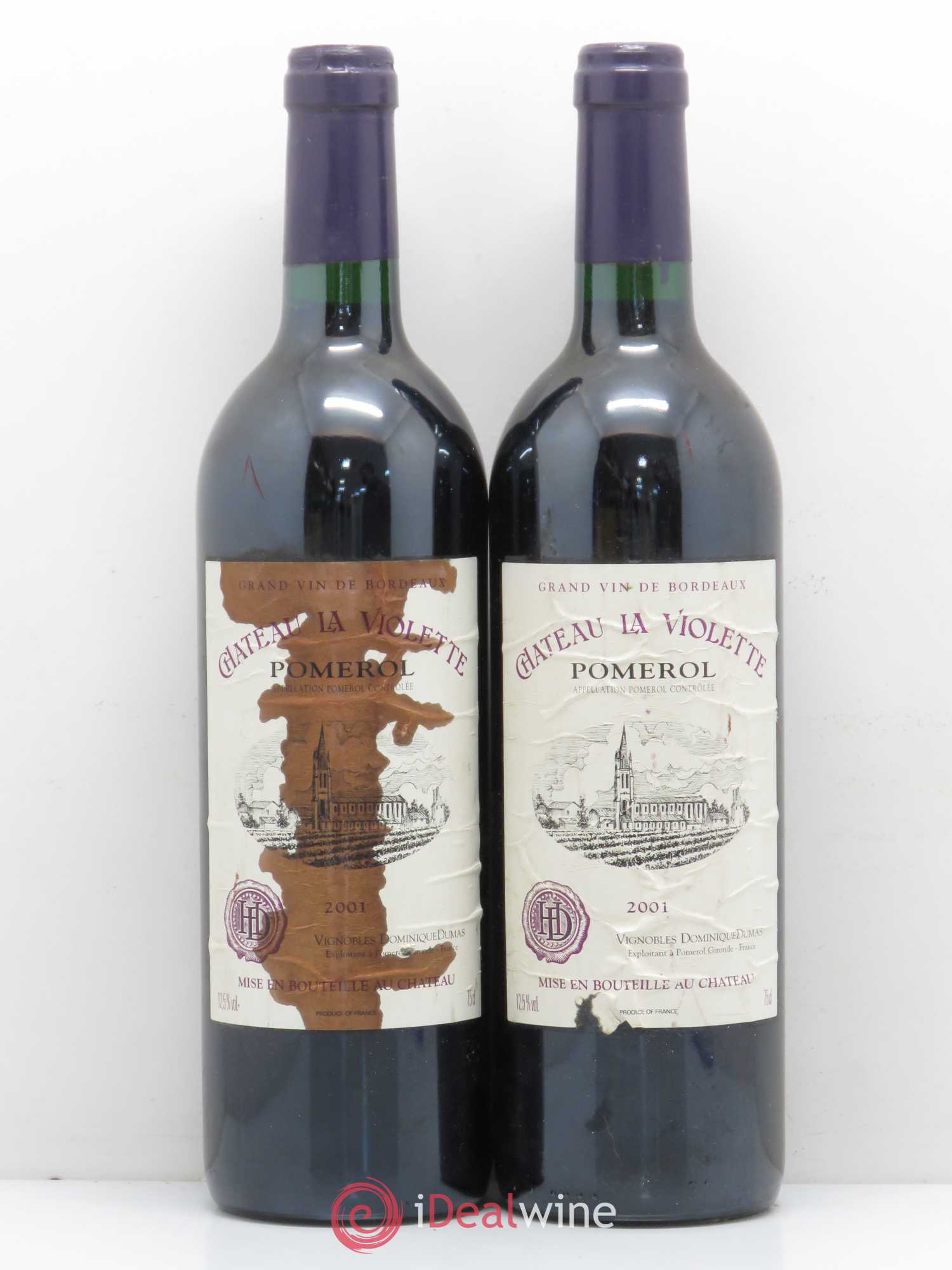 Château la Violette 2001 - Lot de 2 bouteilles - 0