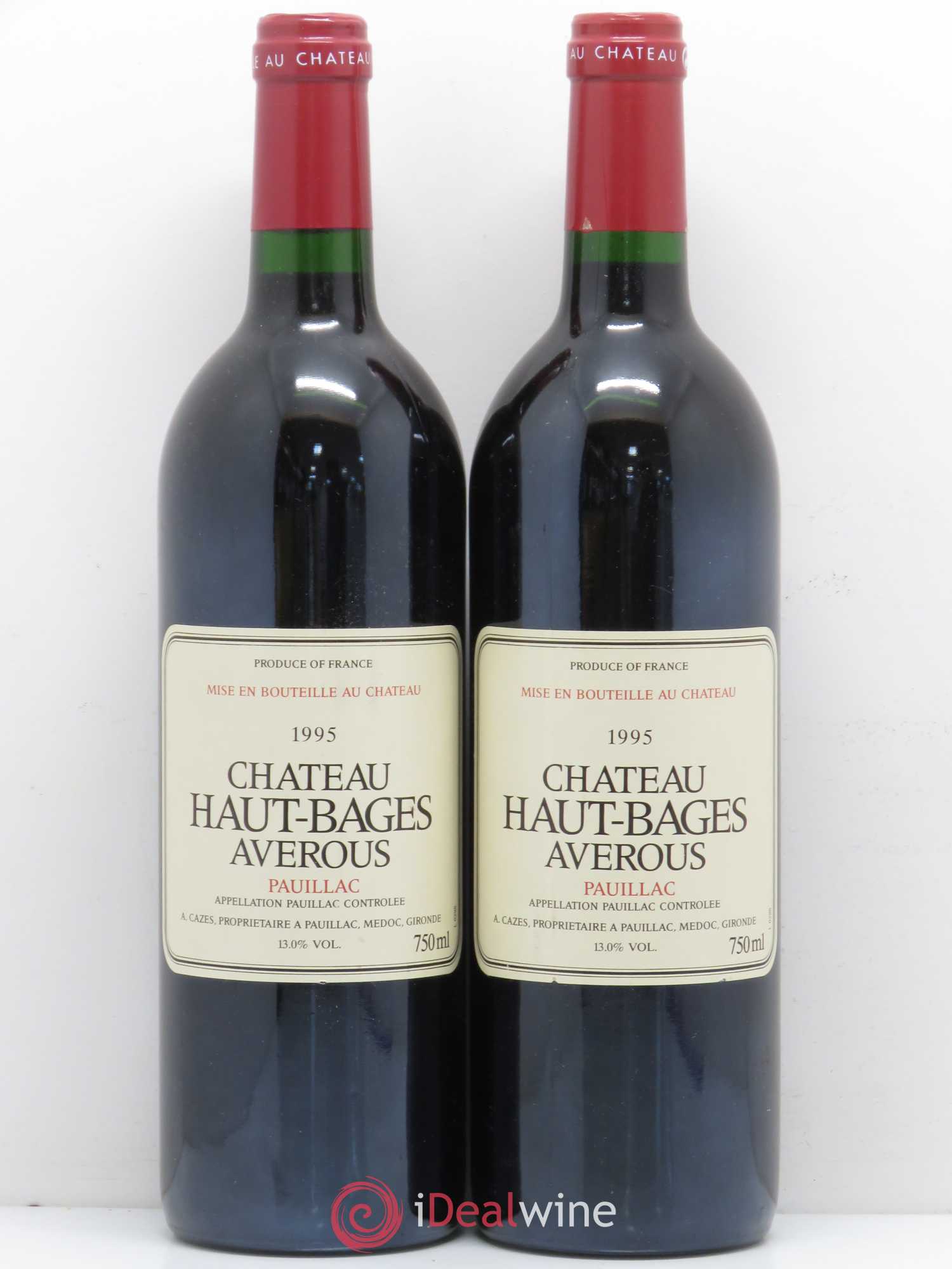 Château Haut Bages Averous Cru Bourgeois 1995 - Lot de 2 bouteilles - 0