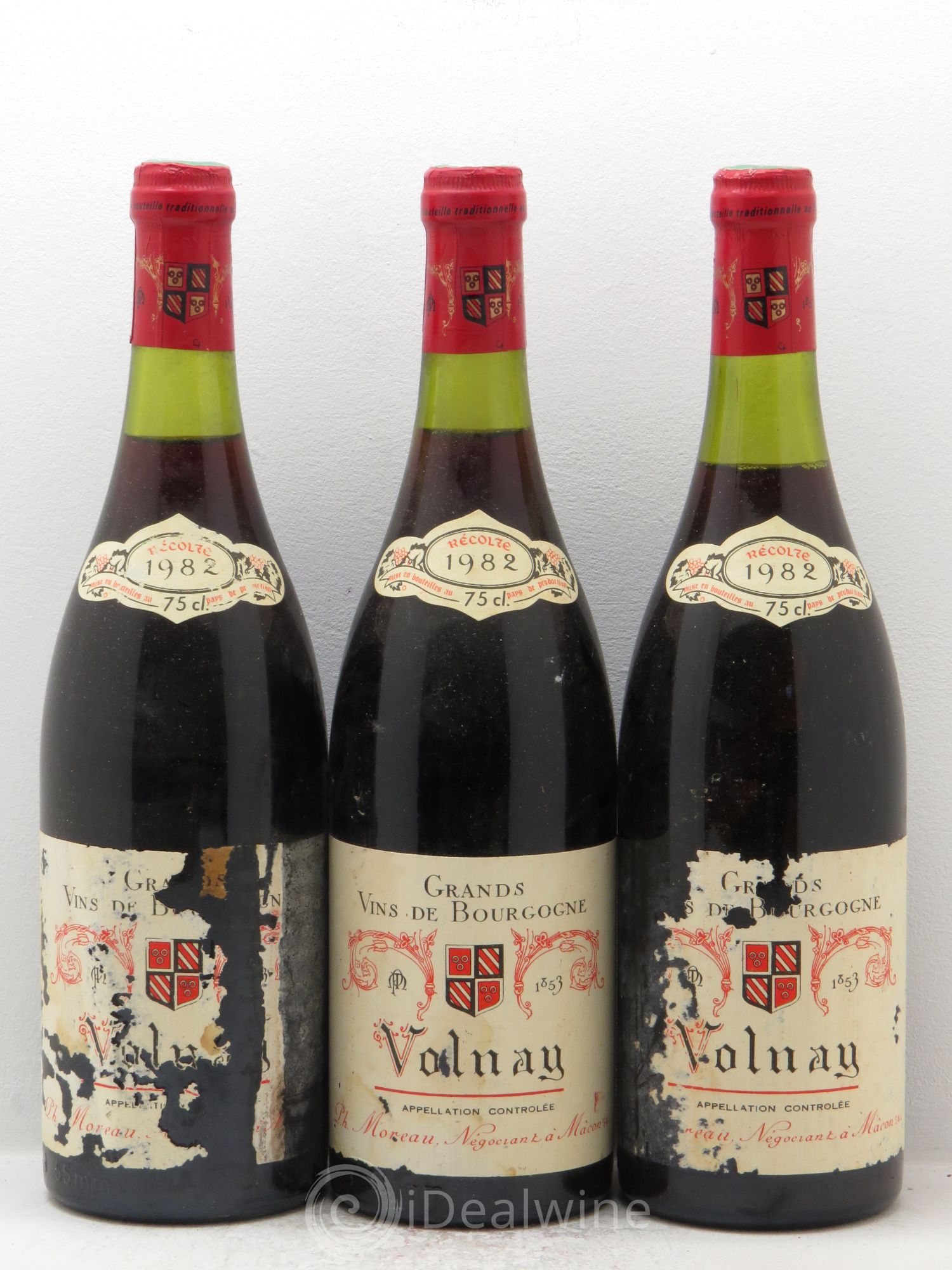 Volnay Philibert Moreau (sans prix de réserve) 1982 - Posten von 3 Flaschen - 0